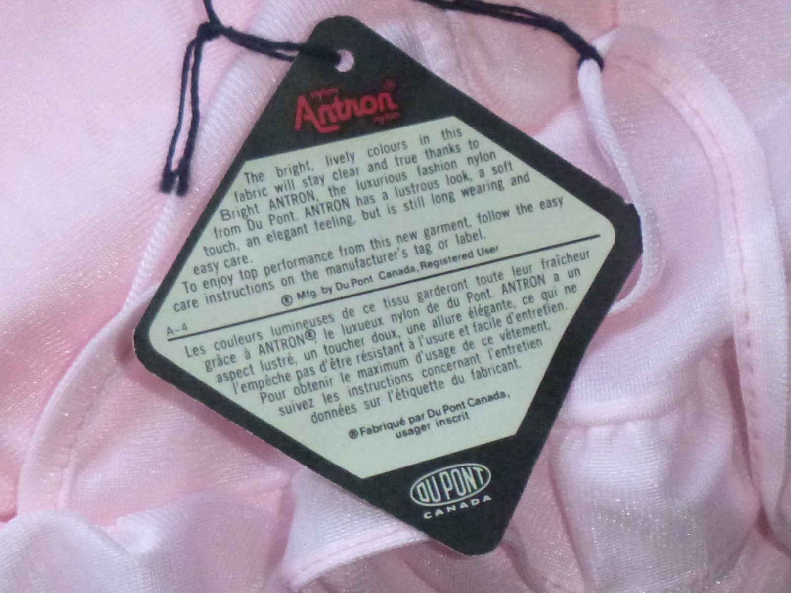 NOS Vtg Pink Lady 100% Antron Nylon Long Nightgown Modest Pale Pink Sz M