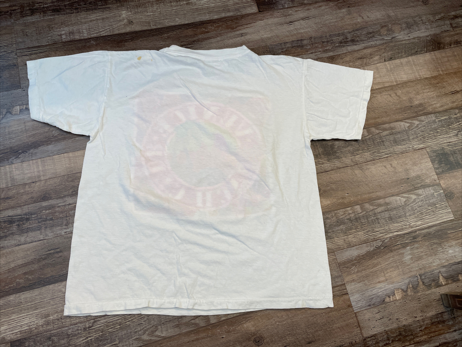 Vintage Venice Beach California Tshirt Neon Bright Single Needle Stitch White L