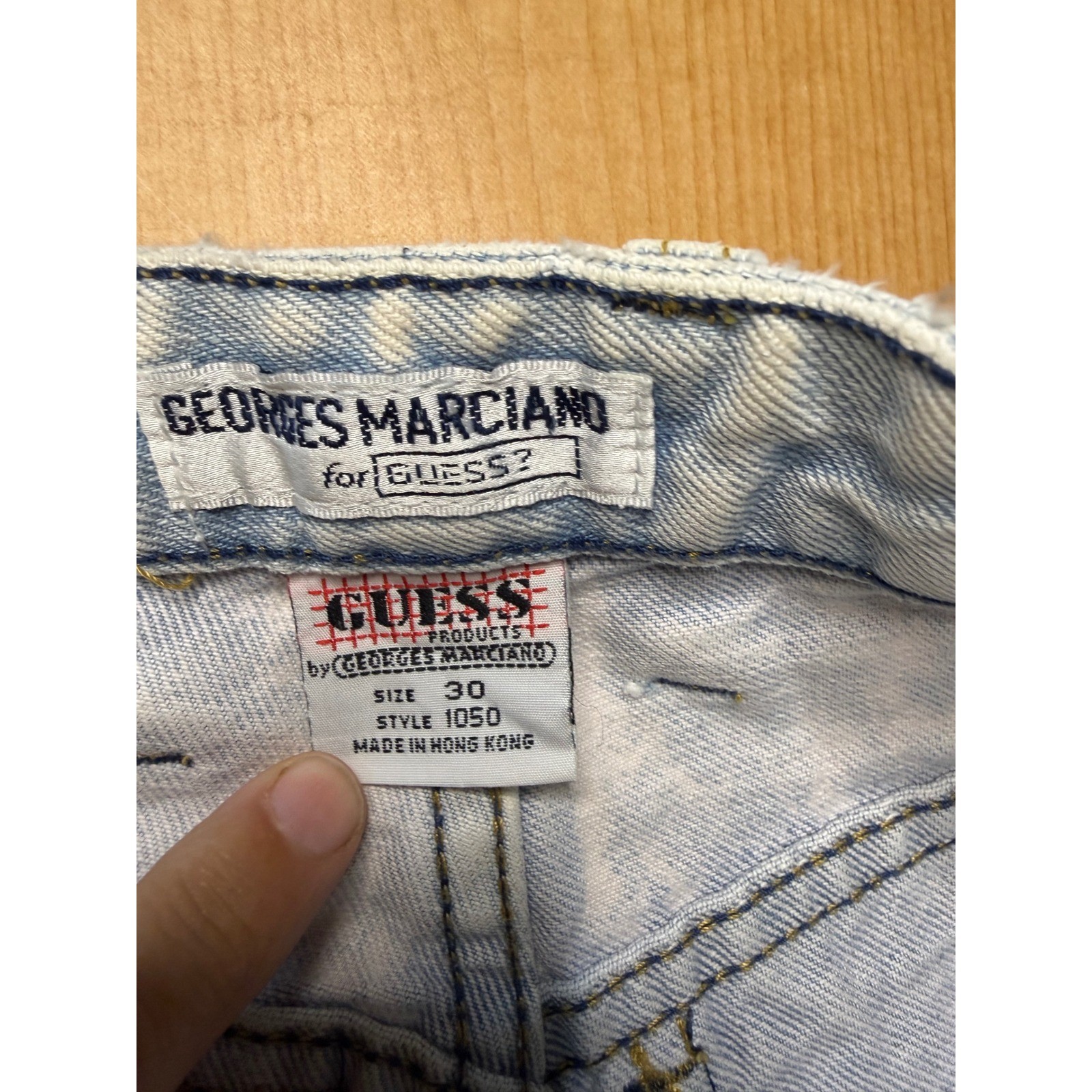 Vintage Georges Marciano for Guess 1050 Acid Wash High Waisted Jeans Blue 30