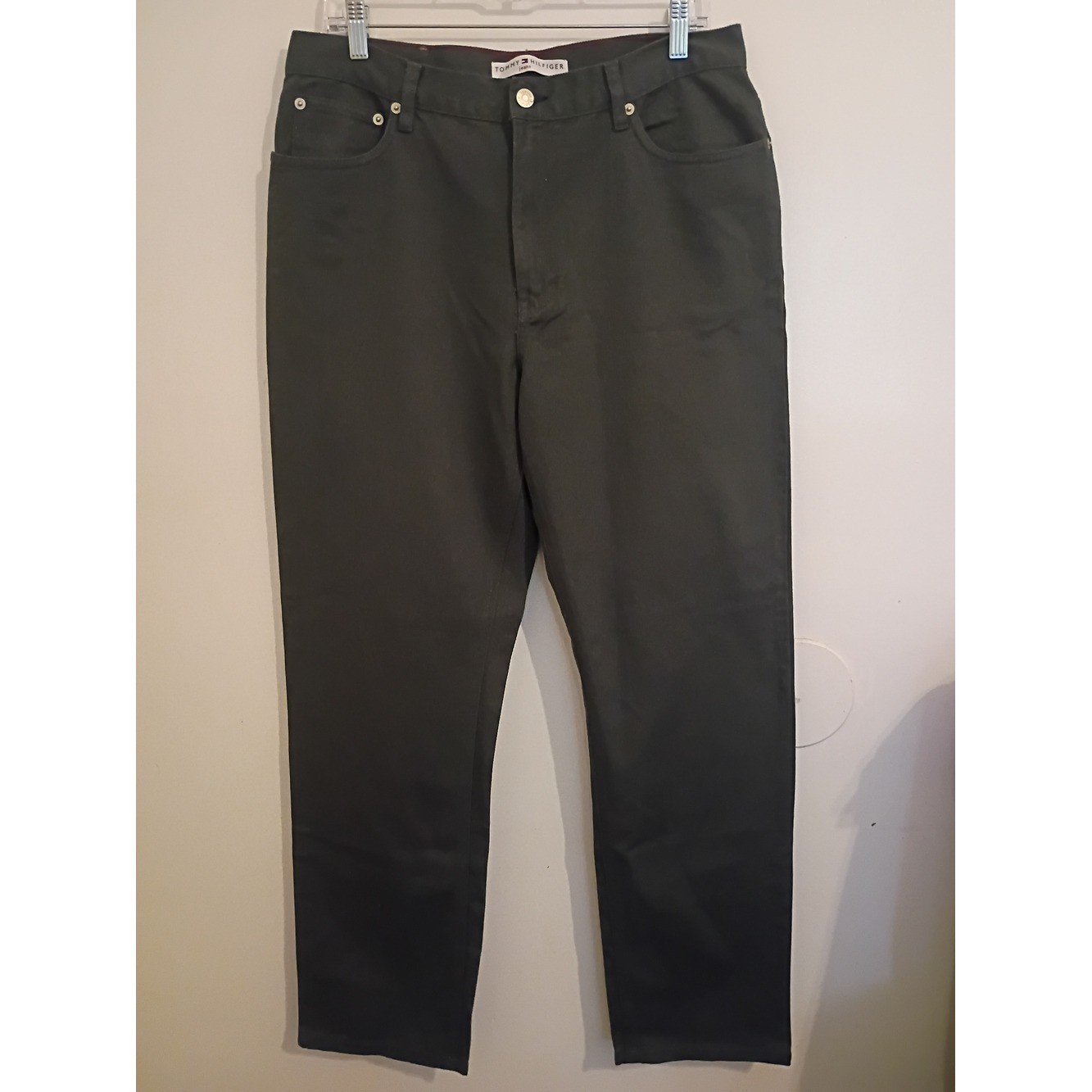 VTG Tommy Hilfiger Women’s Gray Straight-Leg Pants Mid-rise Y2K Sz 12