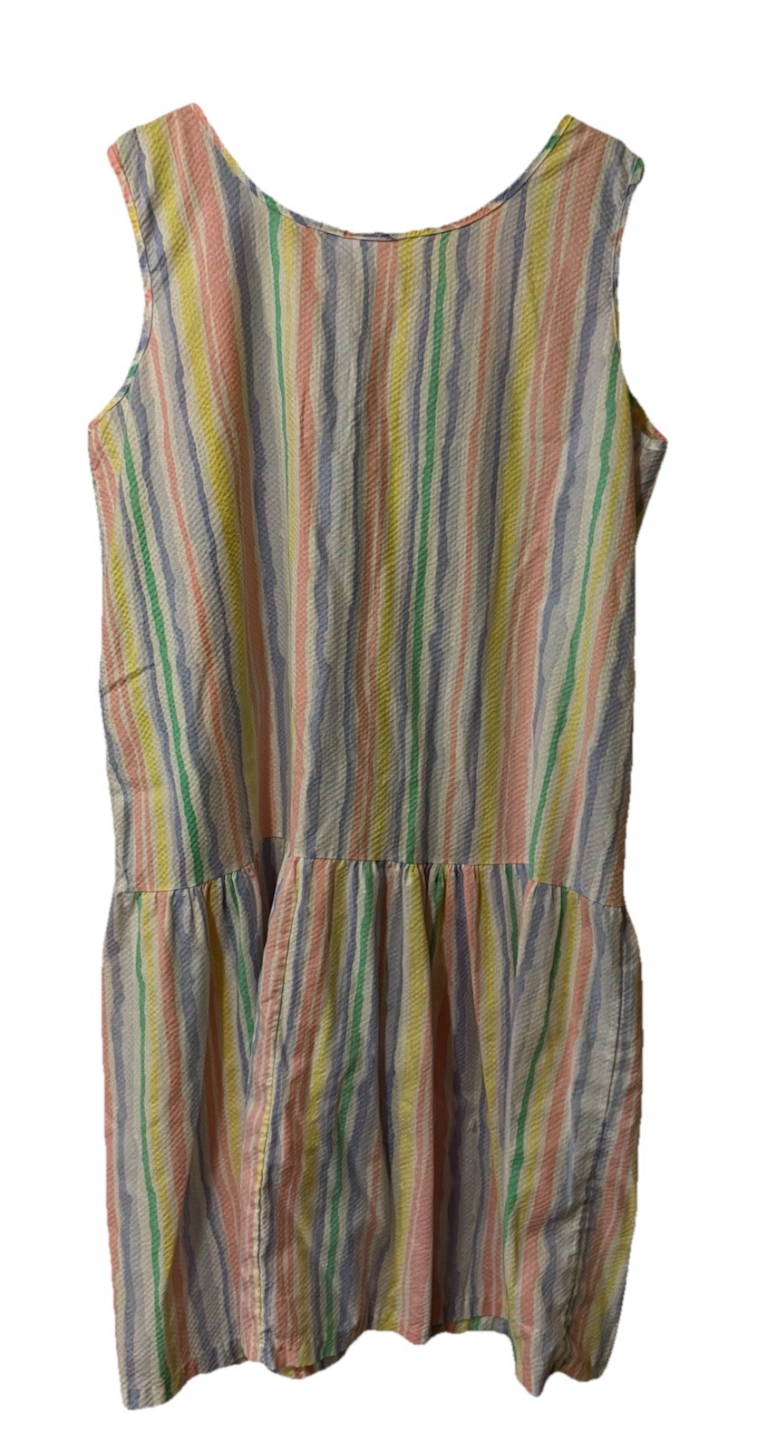 Vintage moomoo nightgown house dress Pastels Striped Lounge Dress 18-20w