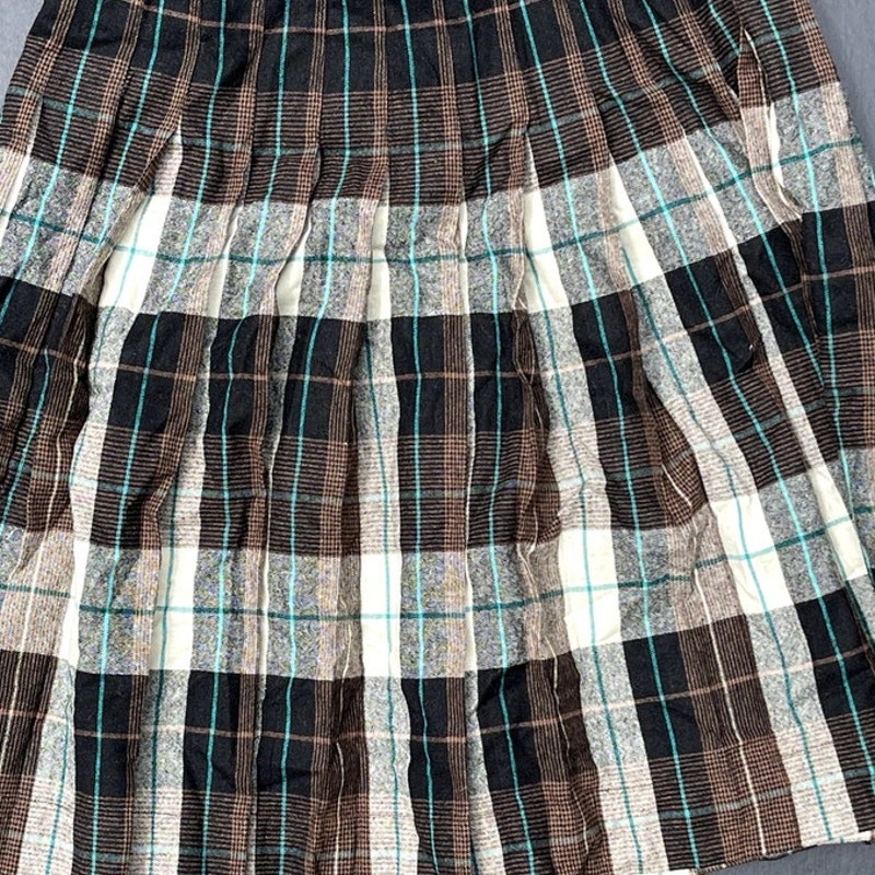 Century of Boston Wool Blend Plaid Skirt Womens