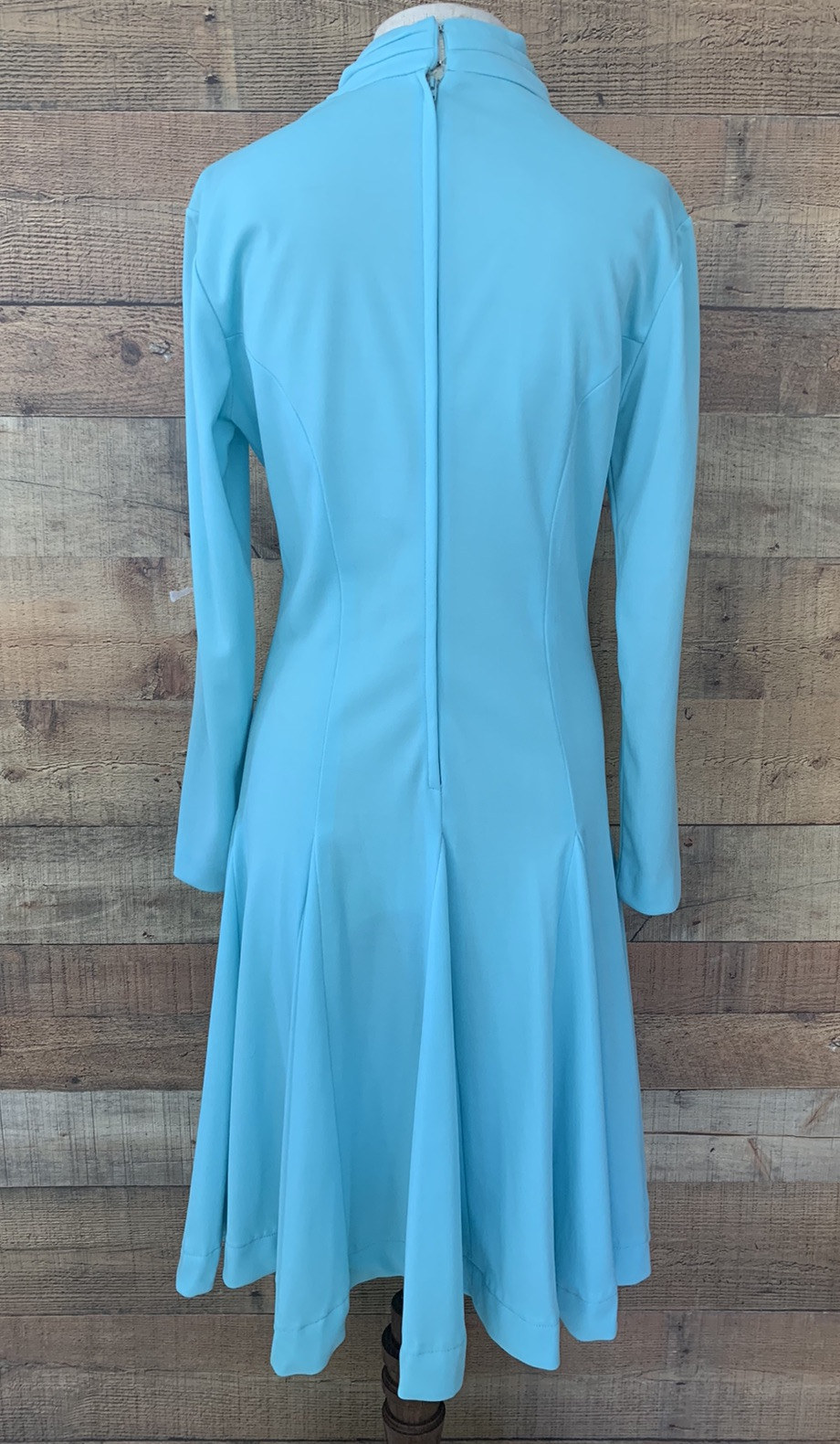Vintage 1960’s 1970’s Bleeker Street Mock Neck Drop Waist Knit Dress Size Medium