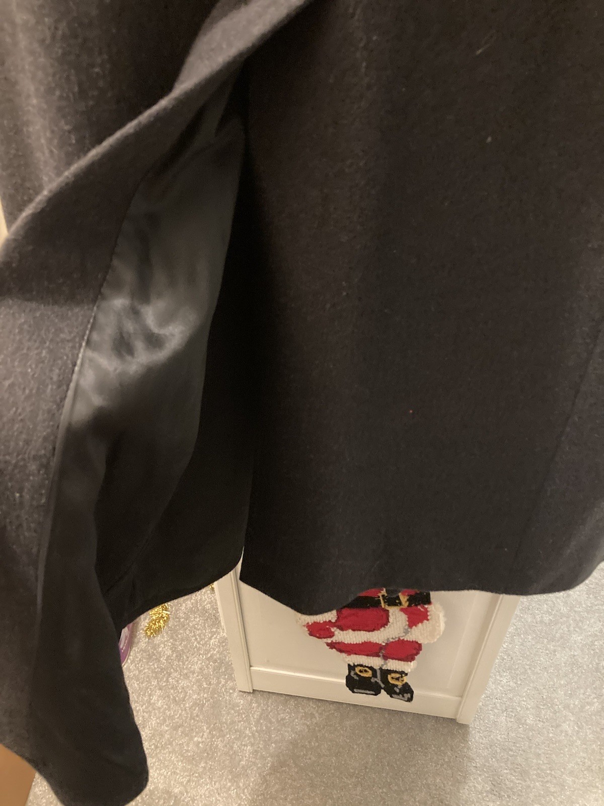 VTG Stafford Women’s Black 100% Wool Black Long Button Heavy Coat 44 L. Hungary