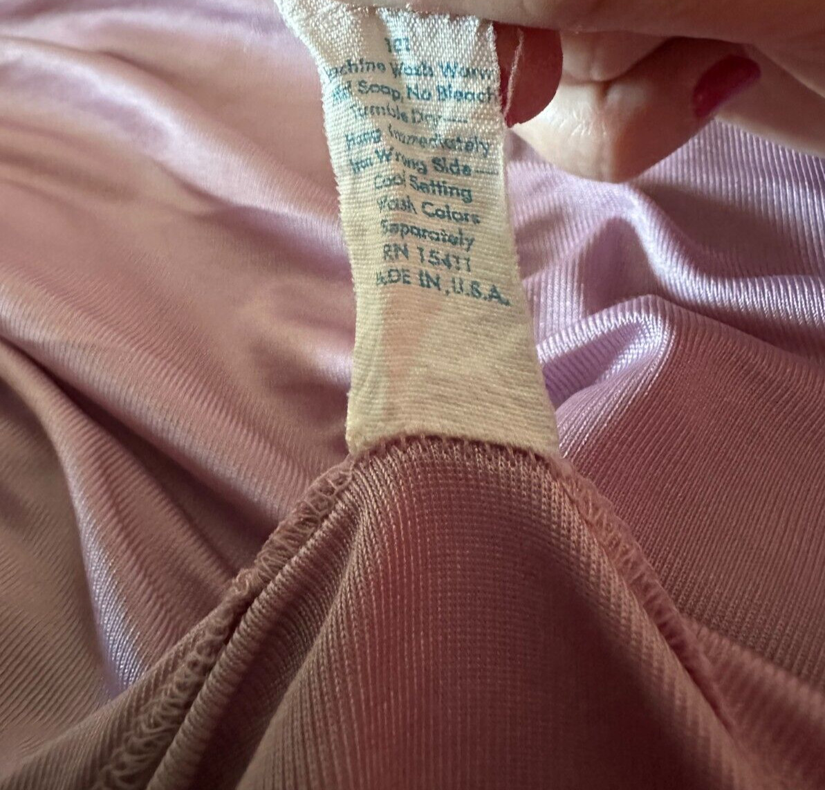 Vintage Long Nightgown Negligee Lilac Purple Full Sweep Nylon Lace