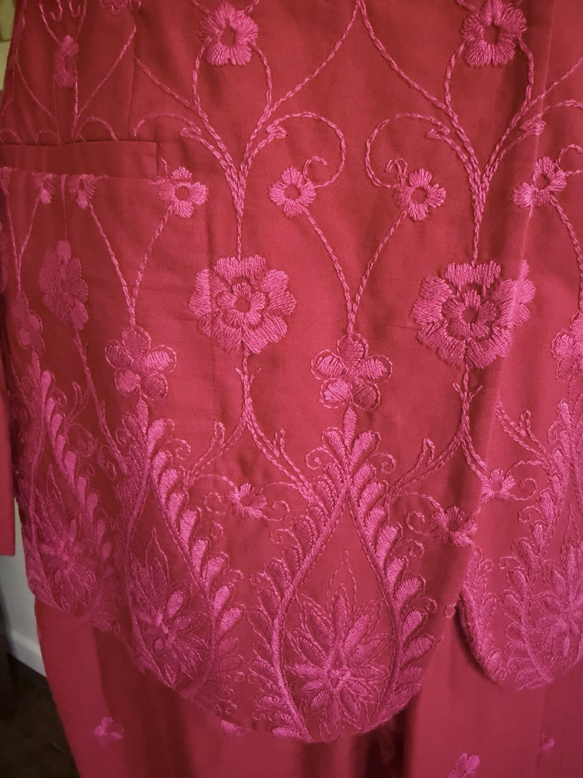 Romeo Gigli Vintage Dead Stock Womens Floral Embroidered Blazer Pant Coord Suit
