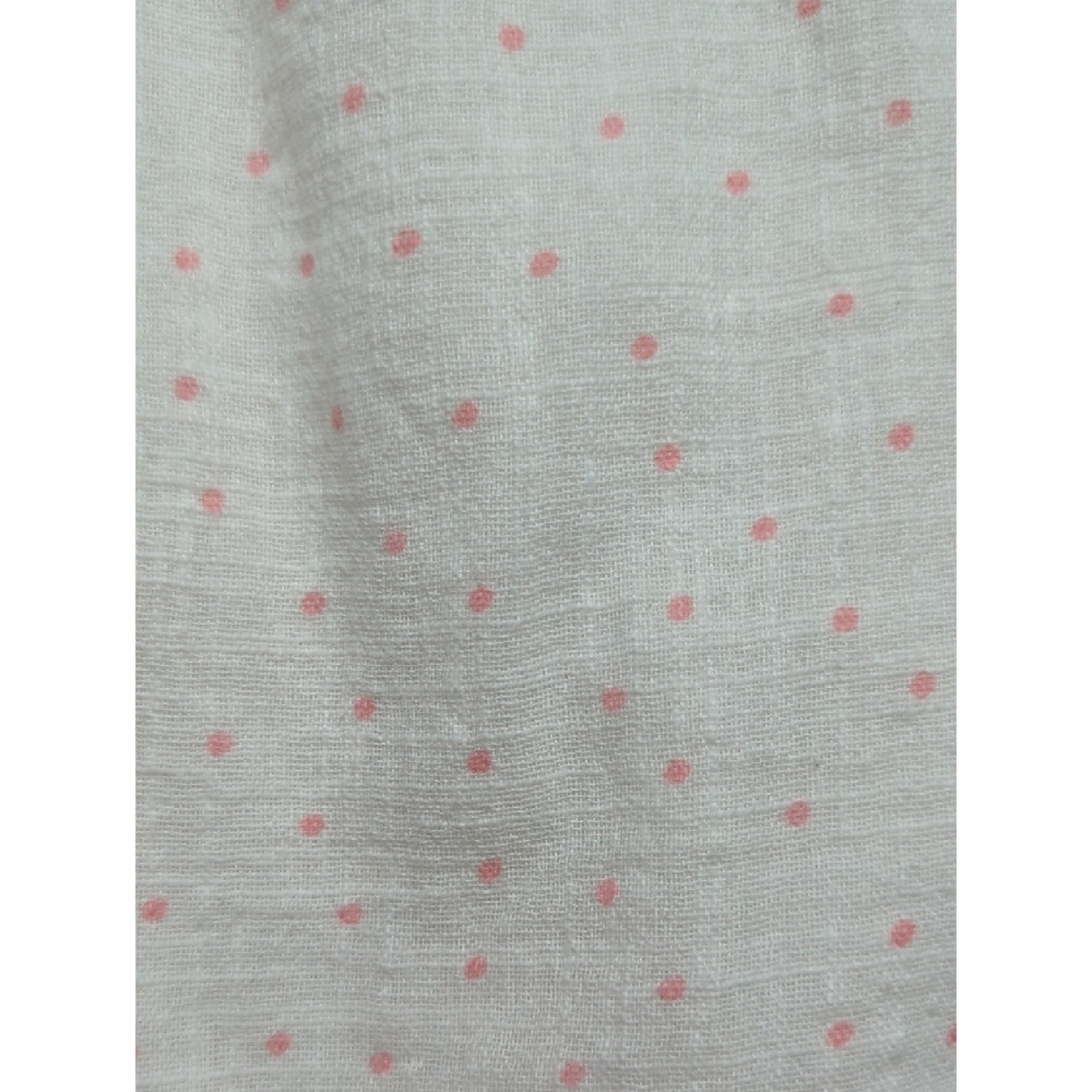 Vtg Y2K White and Pink Polka Dot Smocked Waist Mini Skirt XL Coquette Feminine