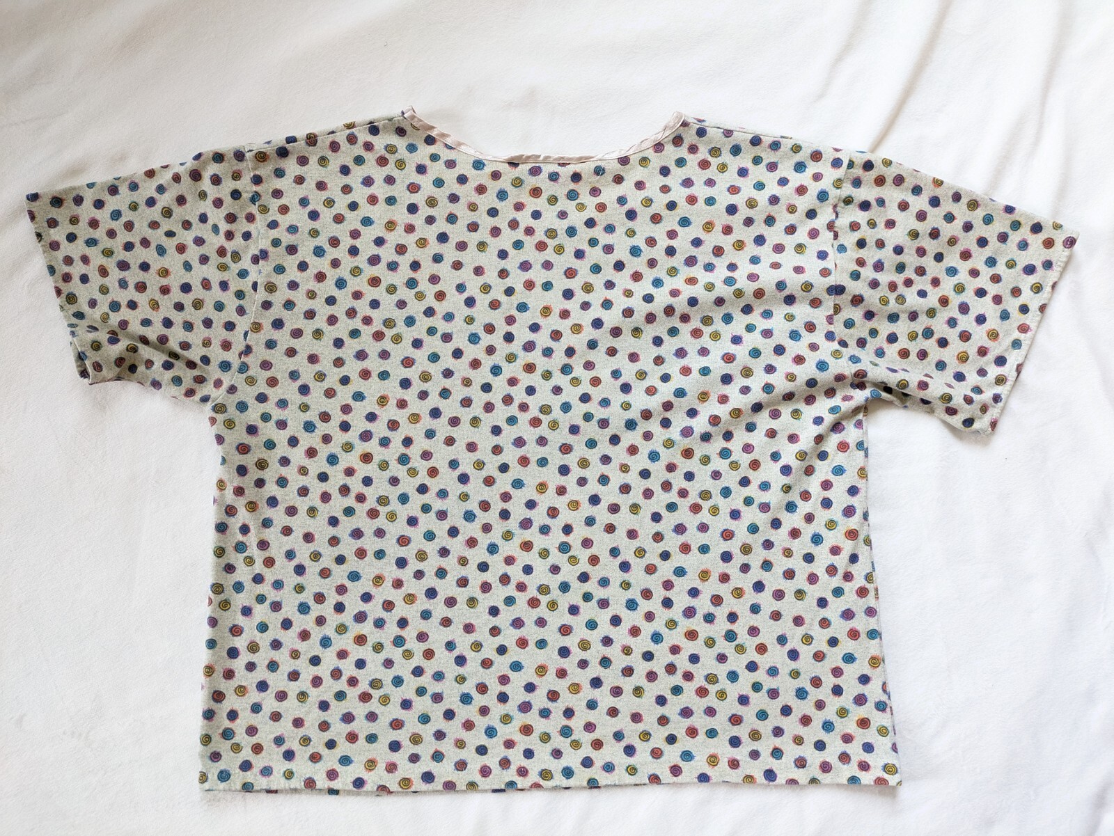 Vintage Single Stitch Short PJs Set Lady Lindsay Rainbow Swirls Women’s M