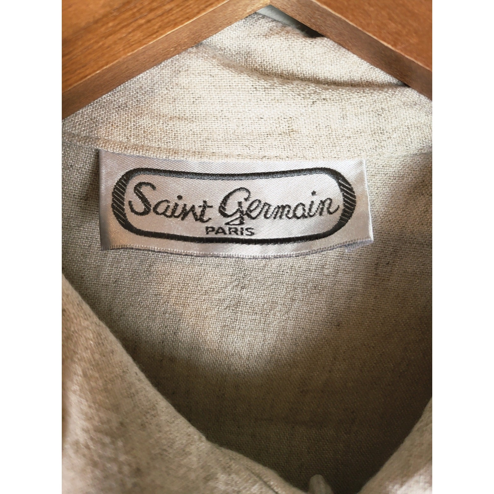 Saint Germain Paris Linen Lace Blouse Medium Cottagecore Boho Rodeo Westernwear
