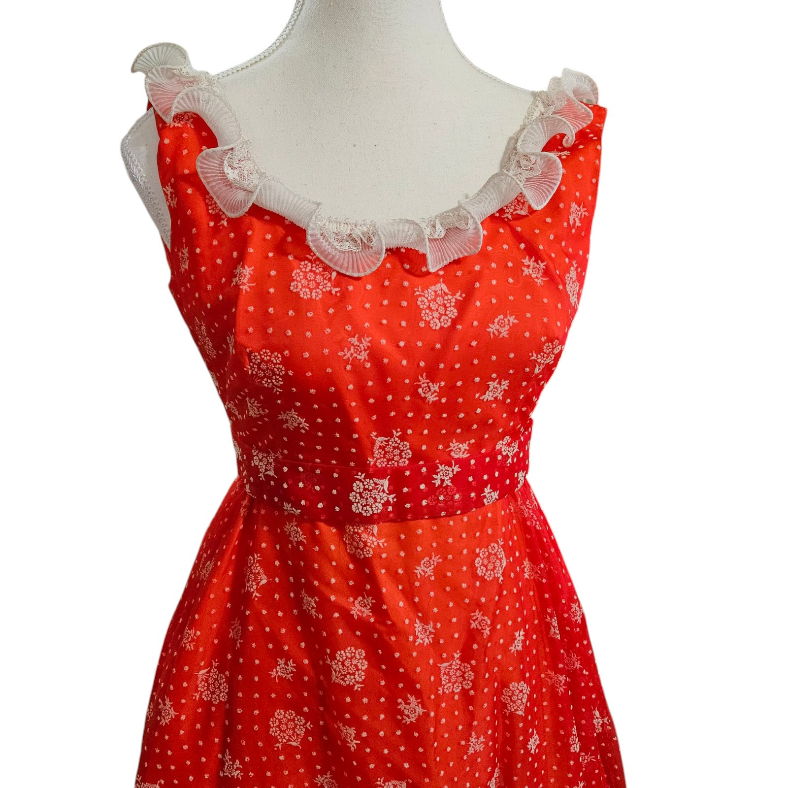 Vintage Nadine Dress Size 5 Chiffon Lined Crinoline Cottage Core Modest Prom