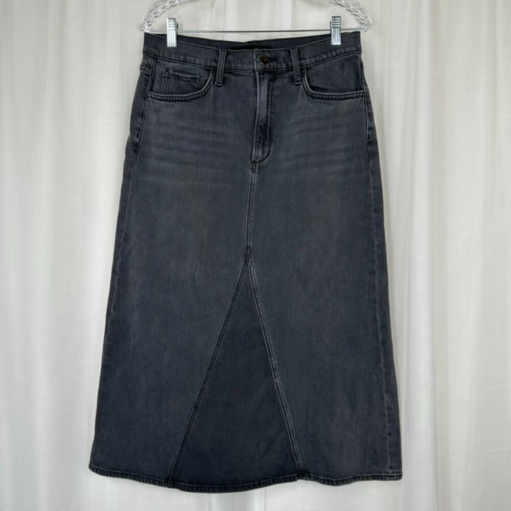 Joes Womens The Tulie Denim Midi Skirt Size 30 Black/Gray Cowgirl Western 90s
