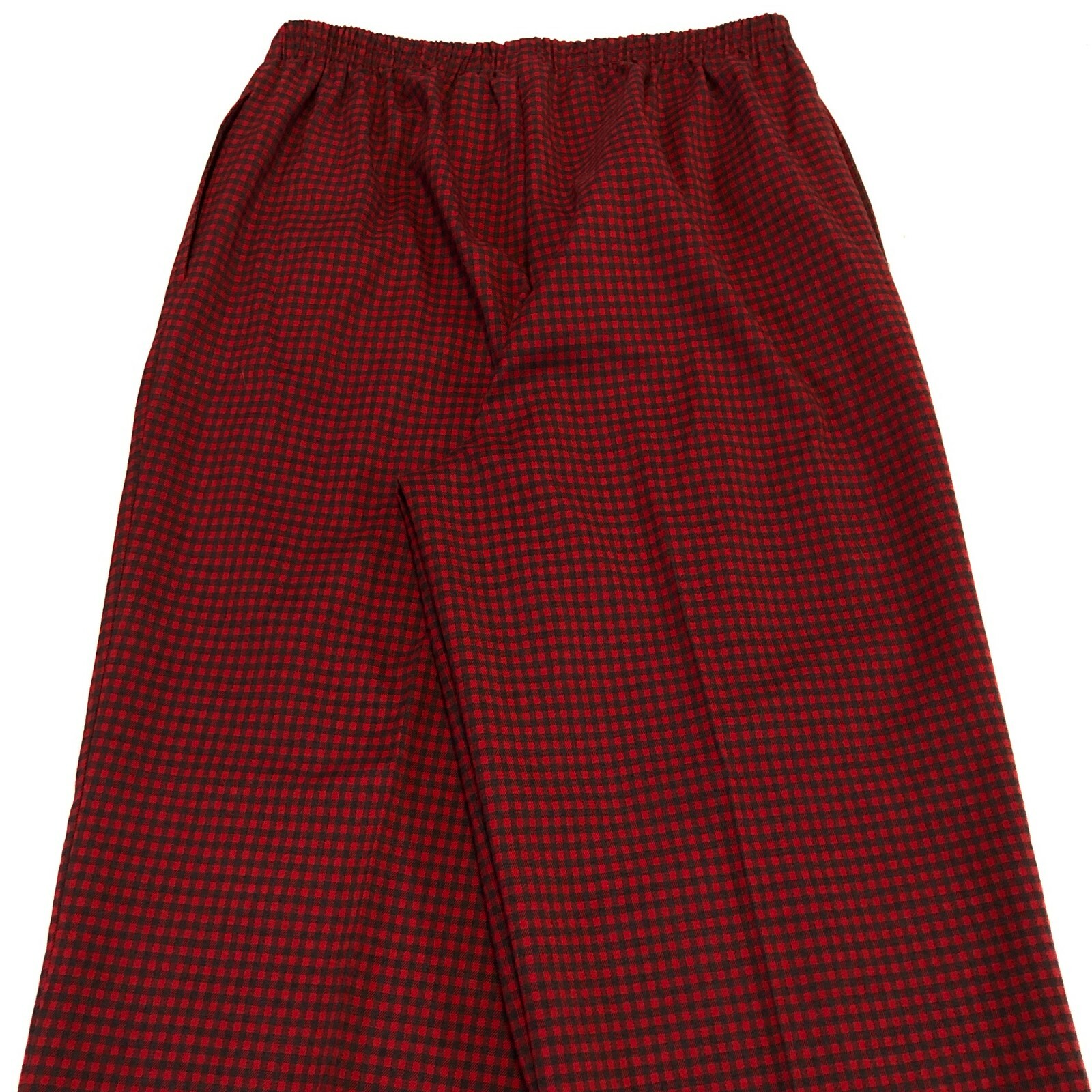 The Tog Shop Vintage Elastic Waist Buffalo Plaid Red Black Pants Size P Medium