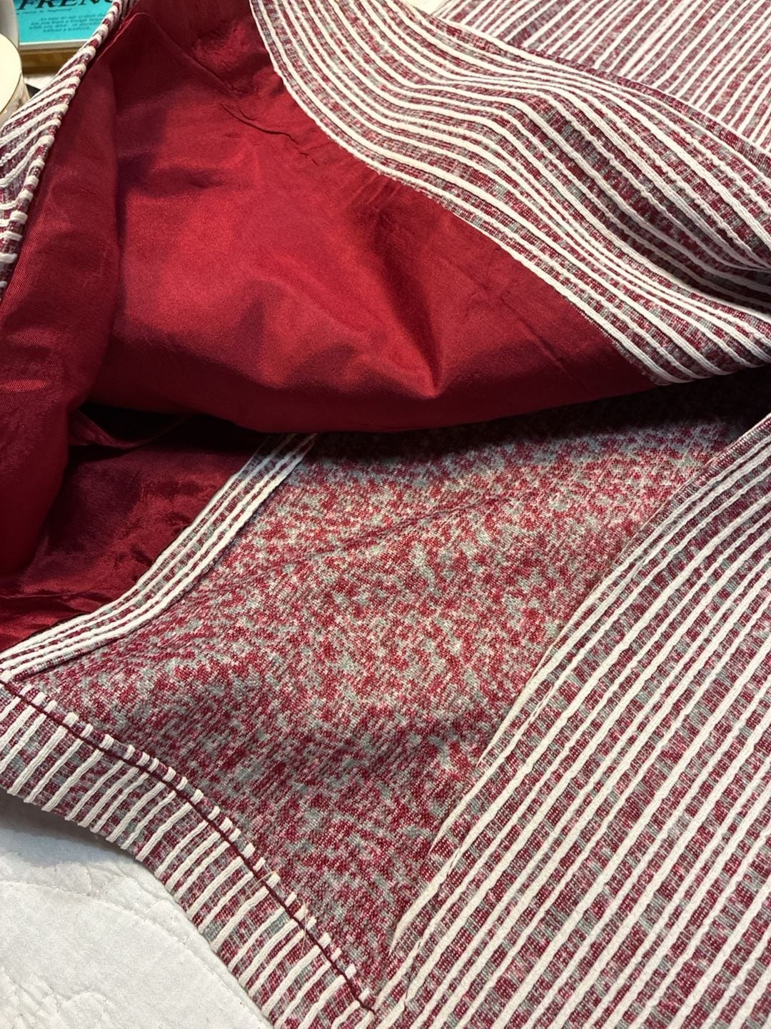 Vintage 1970s Striped Red and White Polyester Leisure Blazer