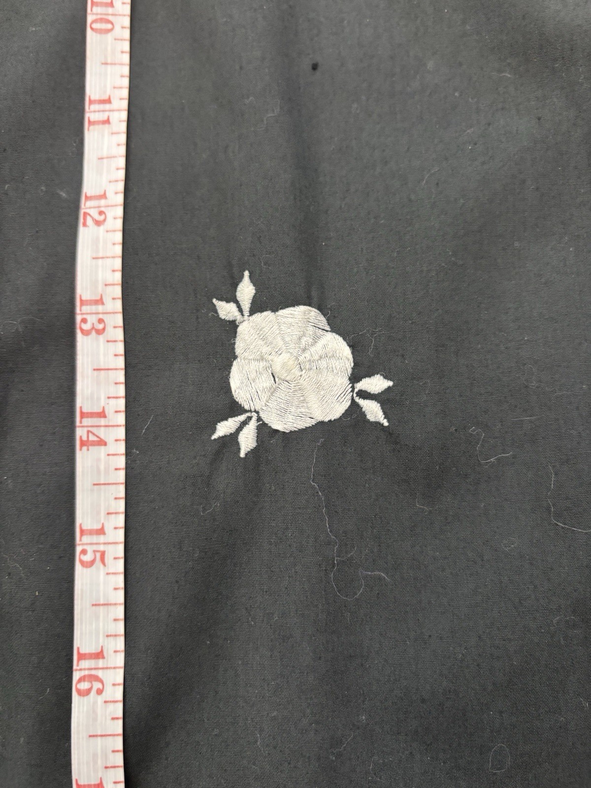Vintage Leandra Crochet Embroidered Black White Floral Snap Jacket Boho Mandarin
