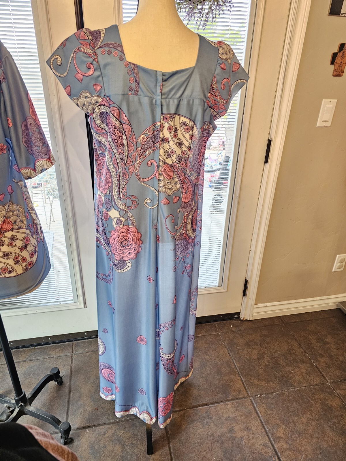 Vintage Ja-Na Of Hawaii Dress Maxi Muu Muu Shirt Set Floral Hawaiian Tropical