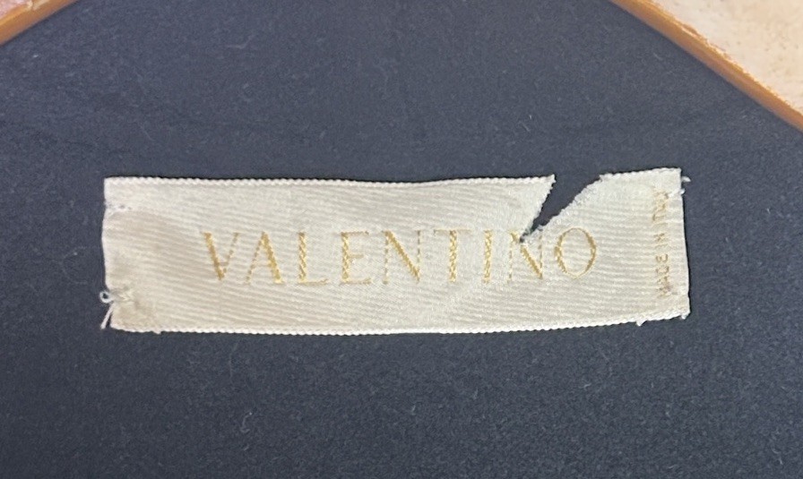 Valentino Virgin Wool Cashgora Colorblock Coat Black Ivory VTG Made In Italy