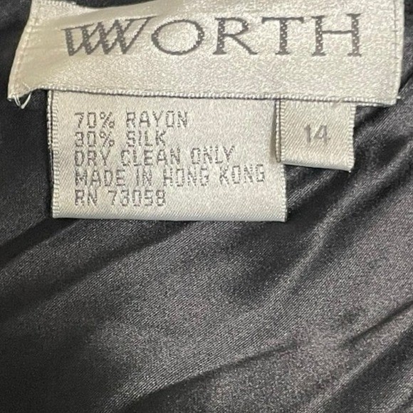 NWT Worth Black and Gray One-Shoulder Silk-Blend Velvet Dress Size 14