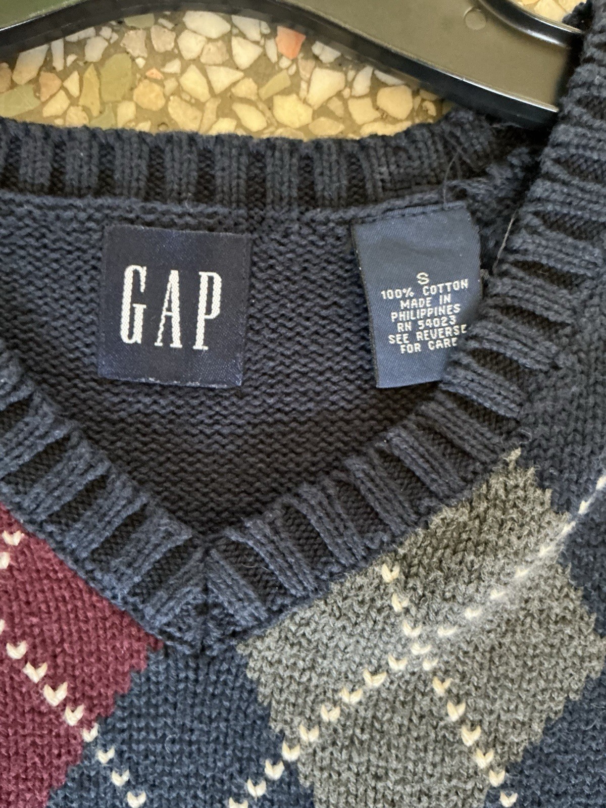 Vintage 1990s GAP 100% Cotton Sweater Vest L:24.5” W:21” Size:S