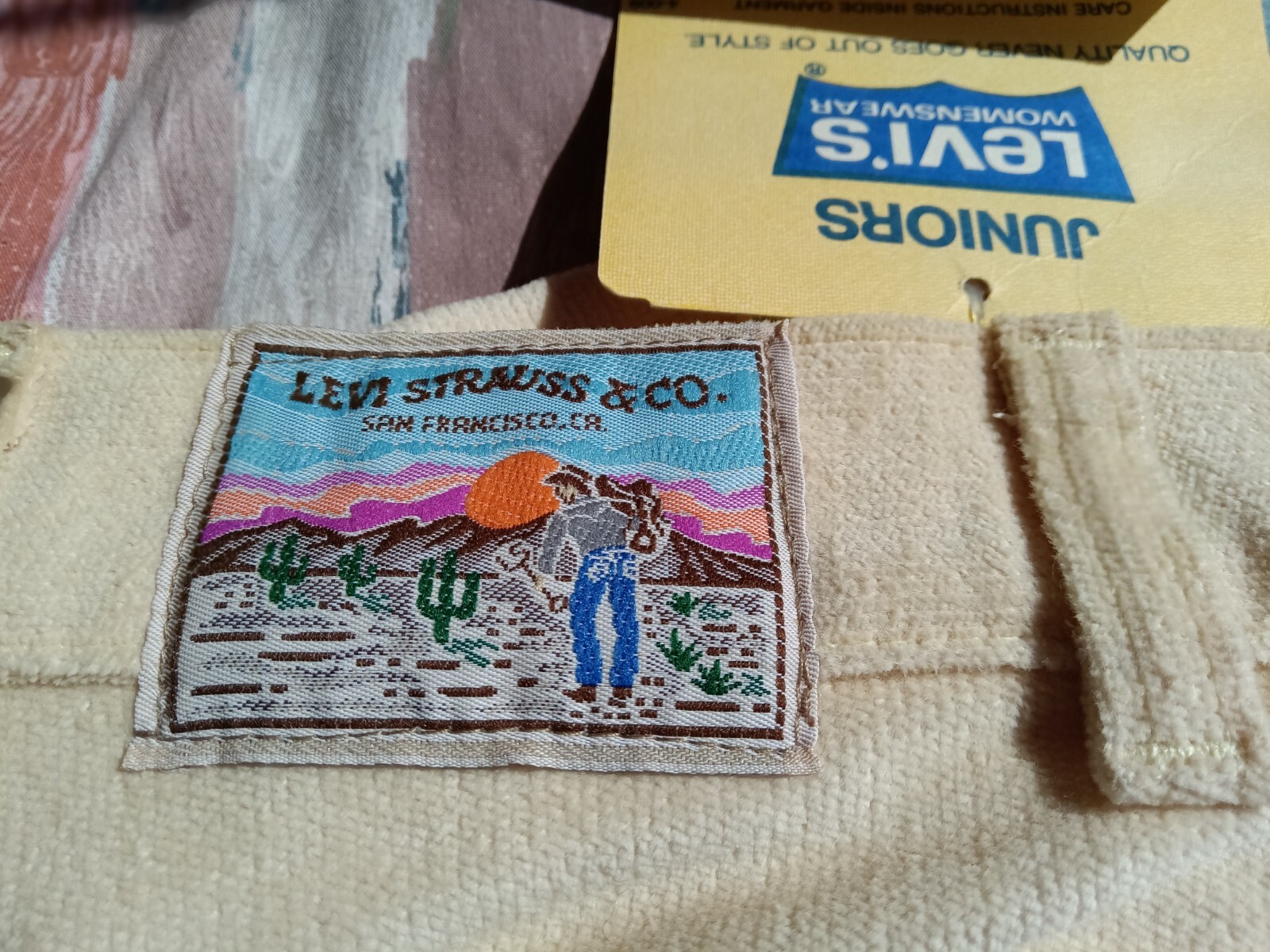 1970’s Levi’s Juniors Pants RARE PATCH San Francisco Co. Sales Tags NEW