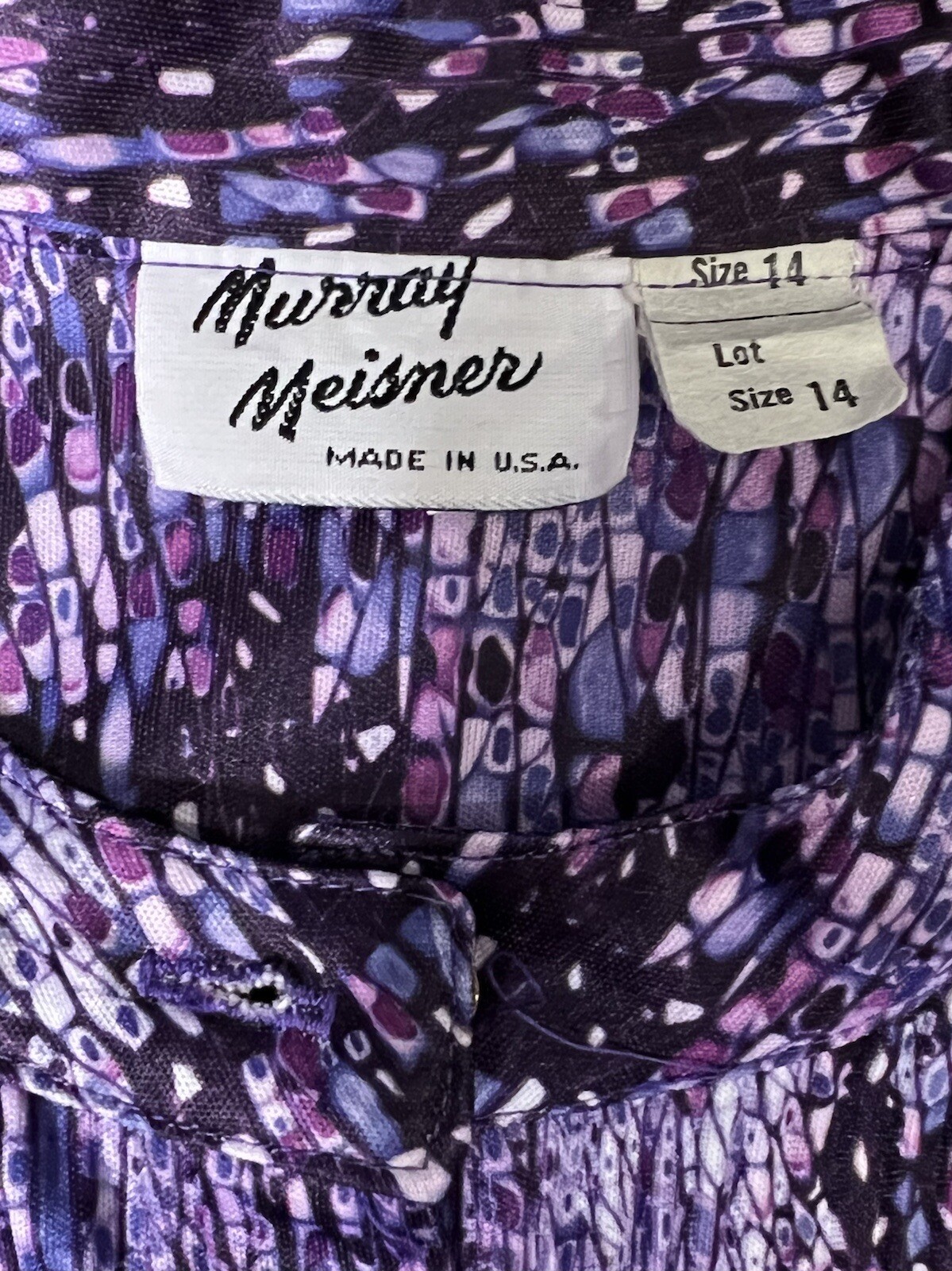 Vintage 70s 80s pleated Belted murray meisner blouse