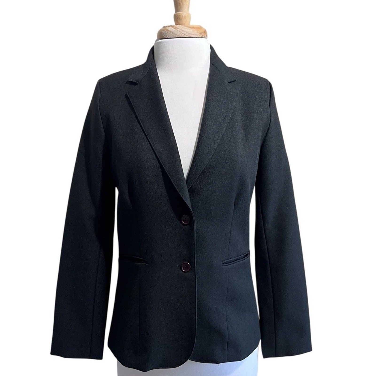 SHIRLEY of ATLANTA Vintage 70s 80s Women’s Black Blazer Size 12 Polyester