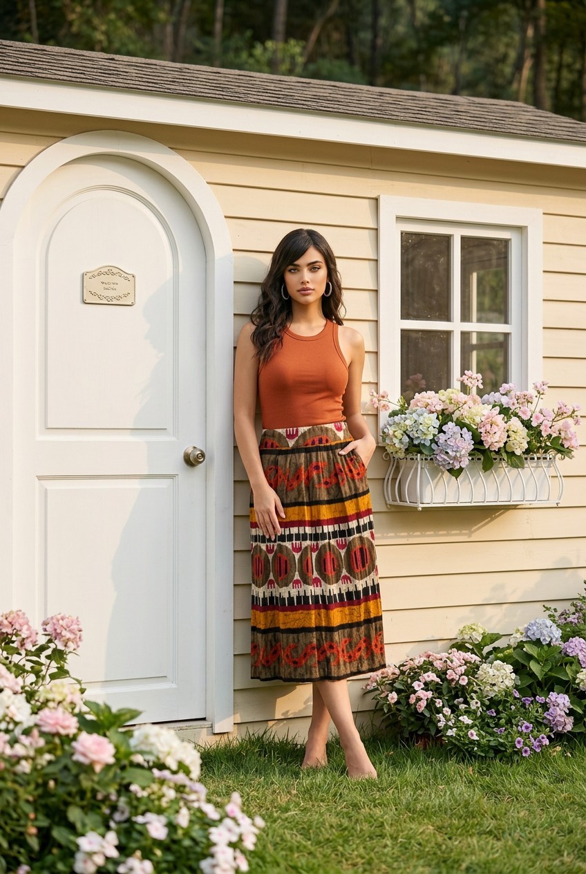 vintage Essay by Sharon Anthony Skirt
