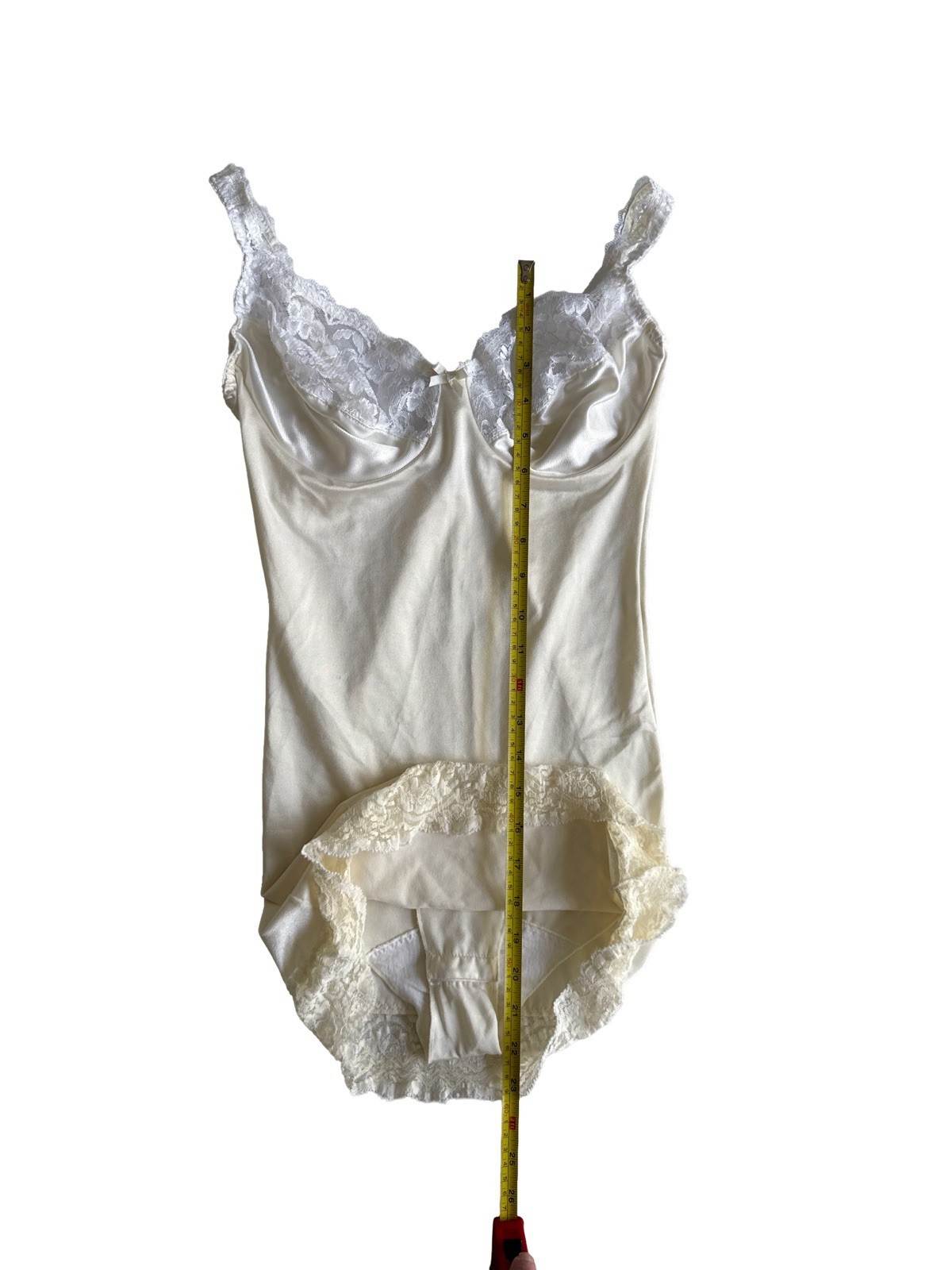 Vintage 90s Underwire Mini Dress Shapewear Bridal Bodysuit Lace Trim Romantic