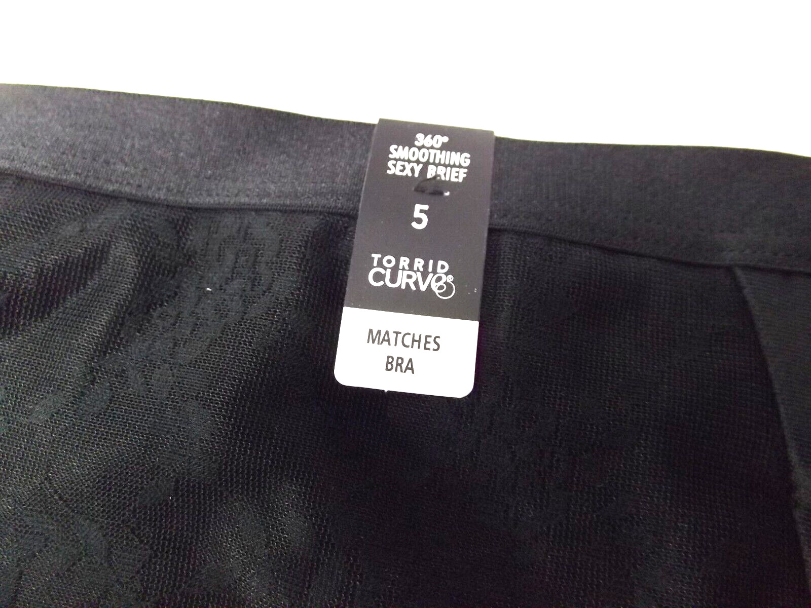 silky nylon panties lingerie 5 Torrid curve 360 smoothing sexy brief black NEW