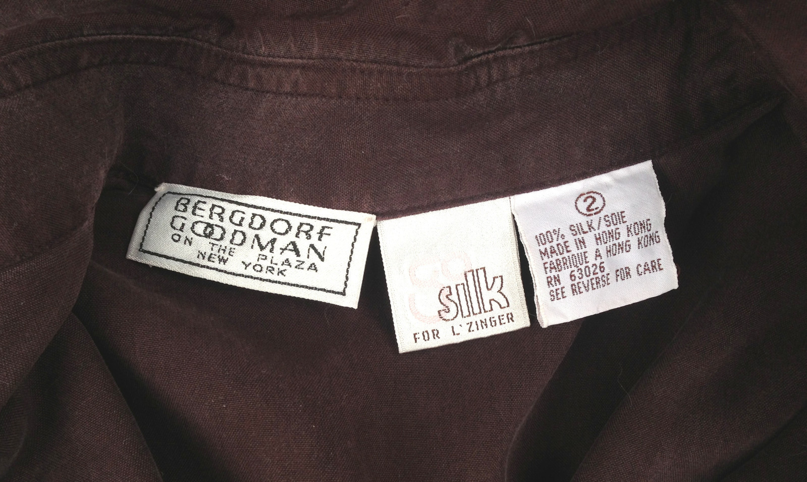 GO SILK L’Zinger ’90 Bergdorf Goodman On the Main Shirtdress Blouson Dress Pckts