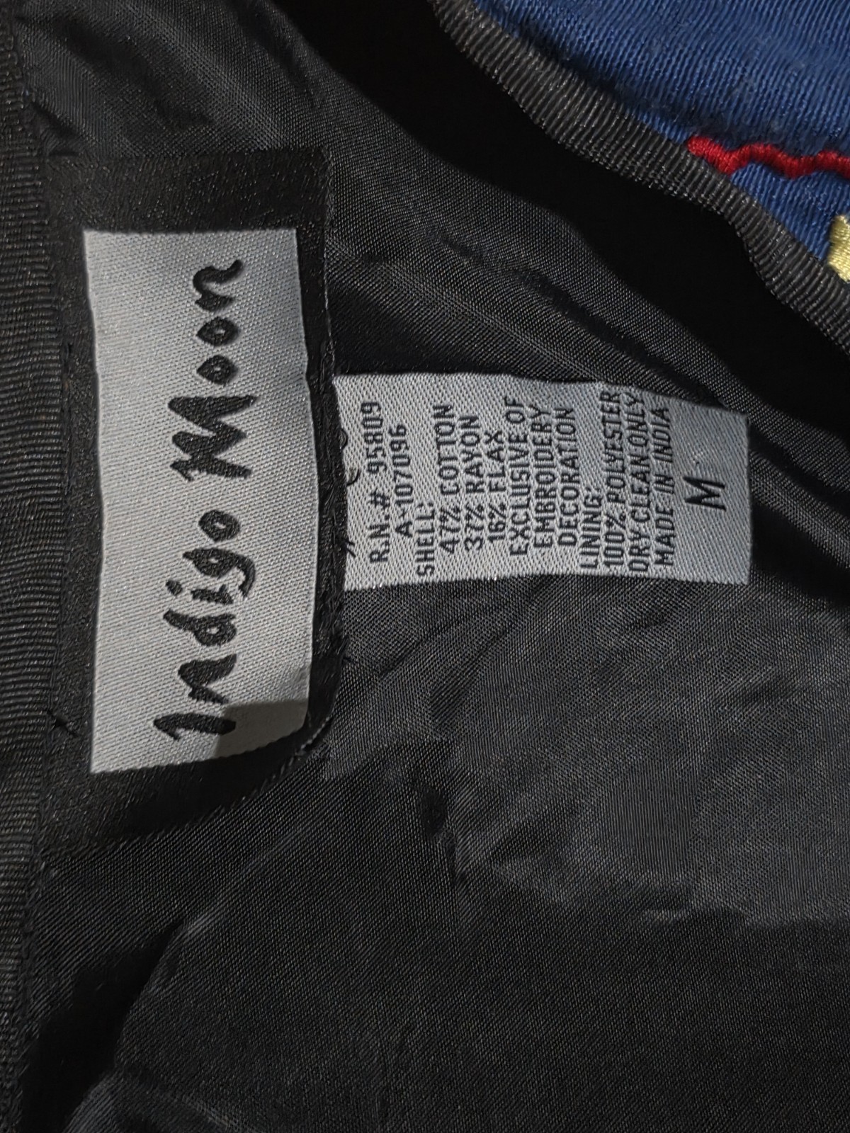 Indigo Moon Multicolor Floral Corduroy Size M Vintage