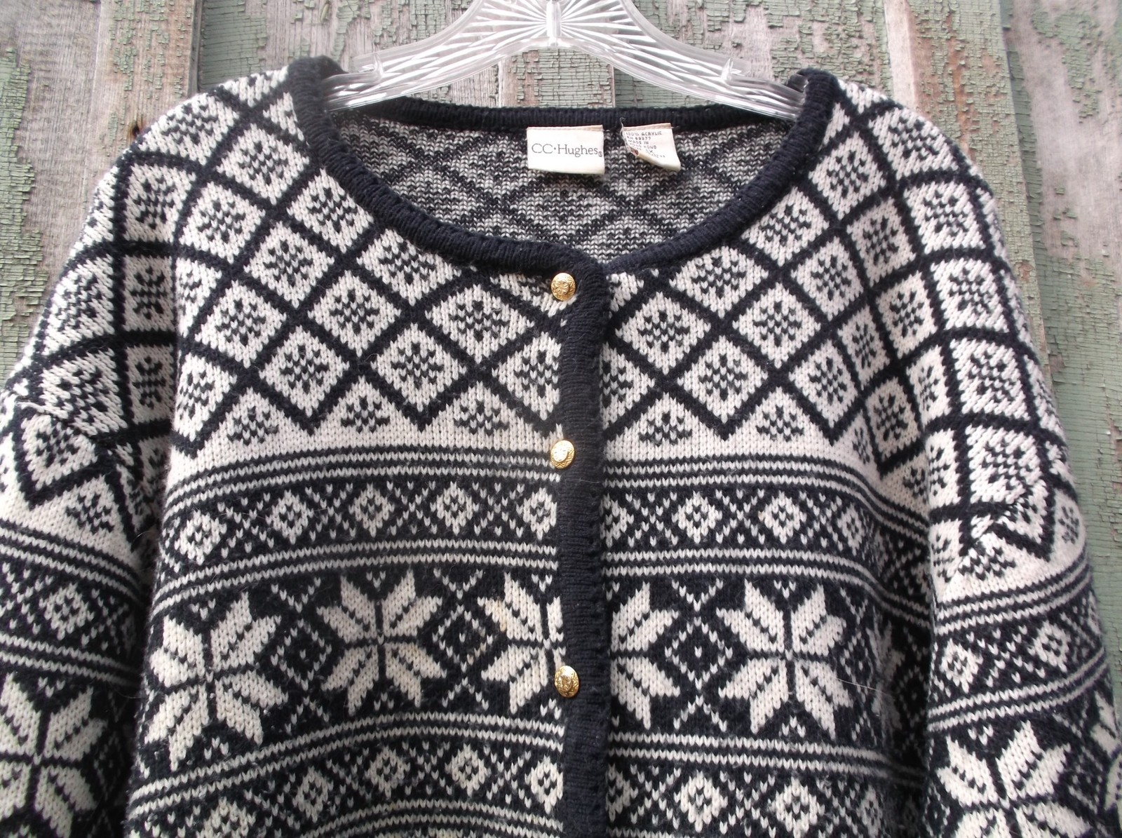 Vintage 90s Y2K Snowflake Winter Sweater 1X 2X Plus with Pockets CC Hughes VFG