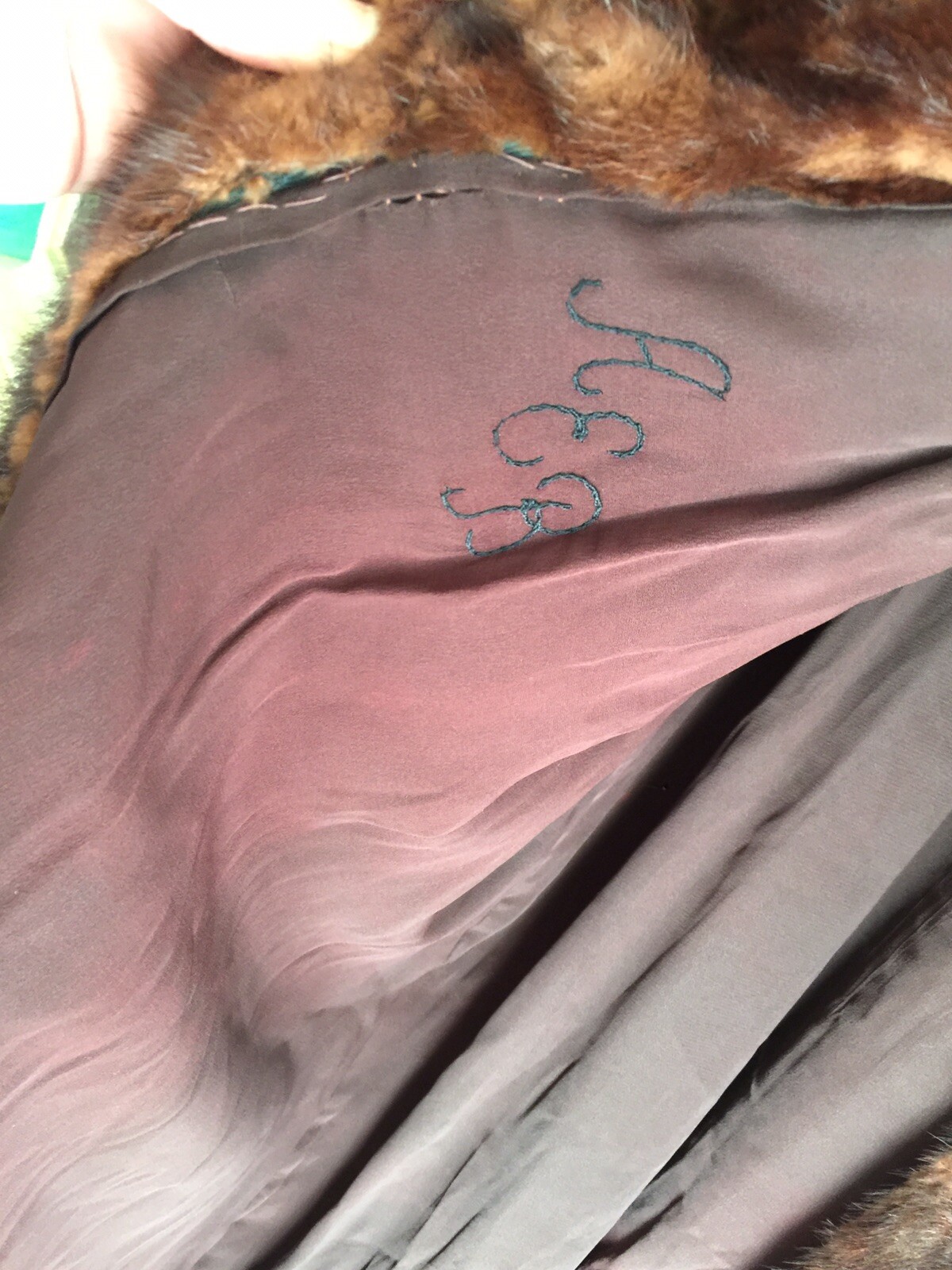 VINTAGE BROWN FUR COUTURE EVENING COAT ELEGANT WINTER WEAR MIDCENTURY DESIGN XL