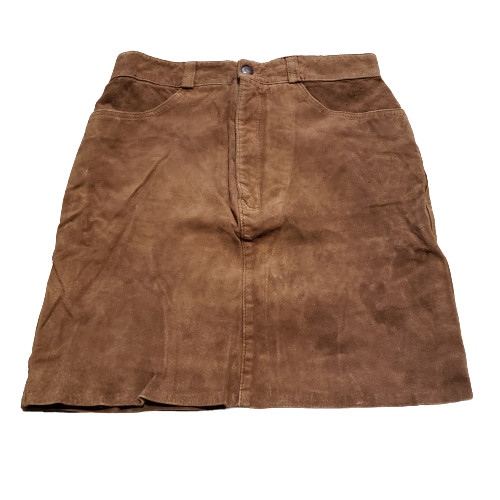 Jay Jacobs Suede Skirt Vintage Brown | Women’s 9 Suede Made in Canada Casual