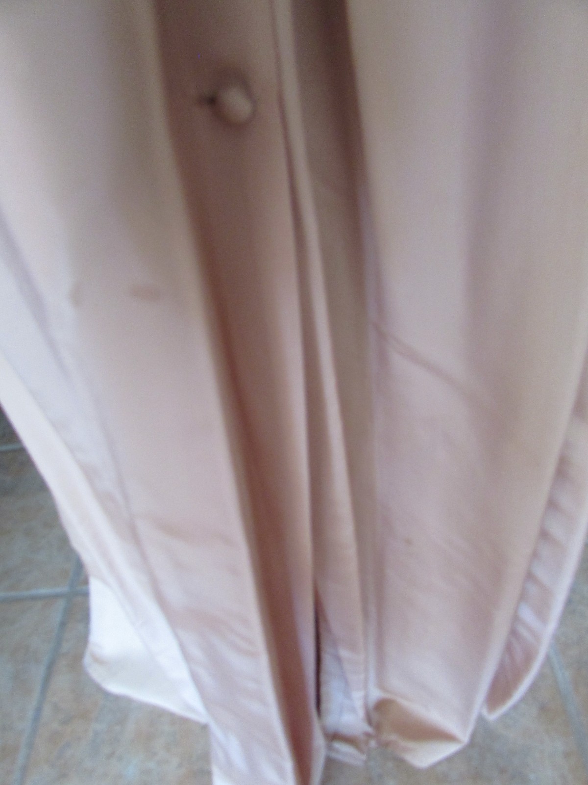 VTG 1970s Oscar de la Renta for Appel Peach Taffeta Maxi Coat Dress S
