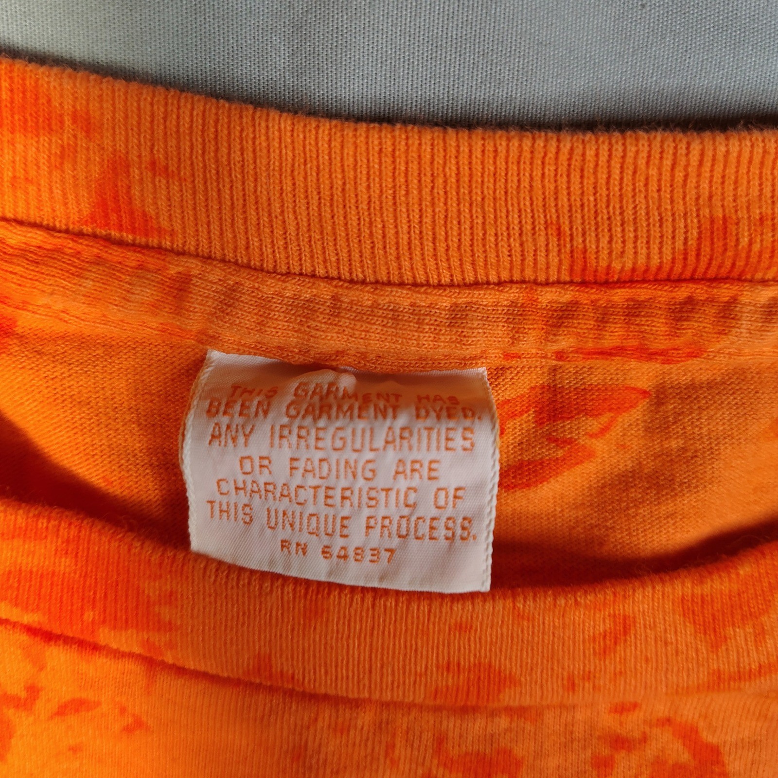 Vintage The Body Co Orange Marble Dye Graphic T-Shirt One Size Fits All USA Made