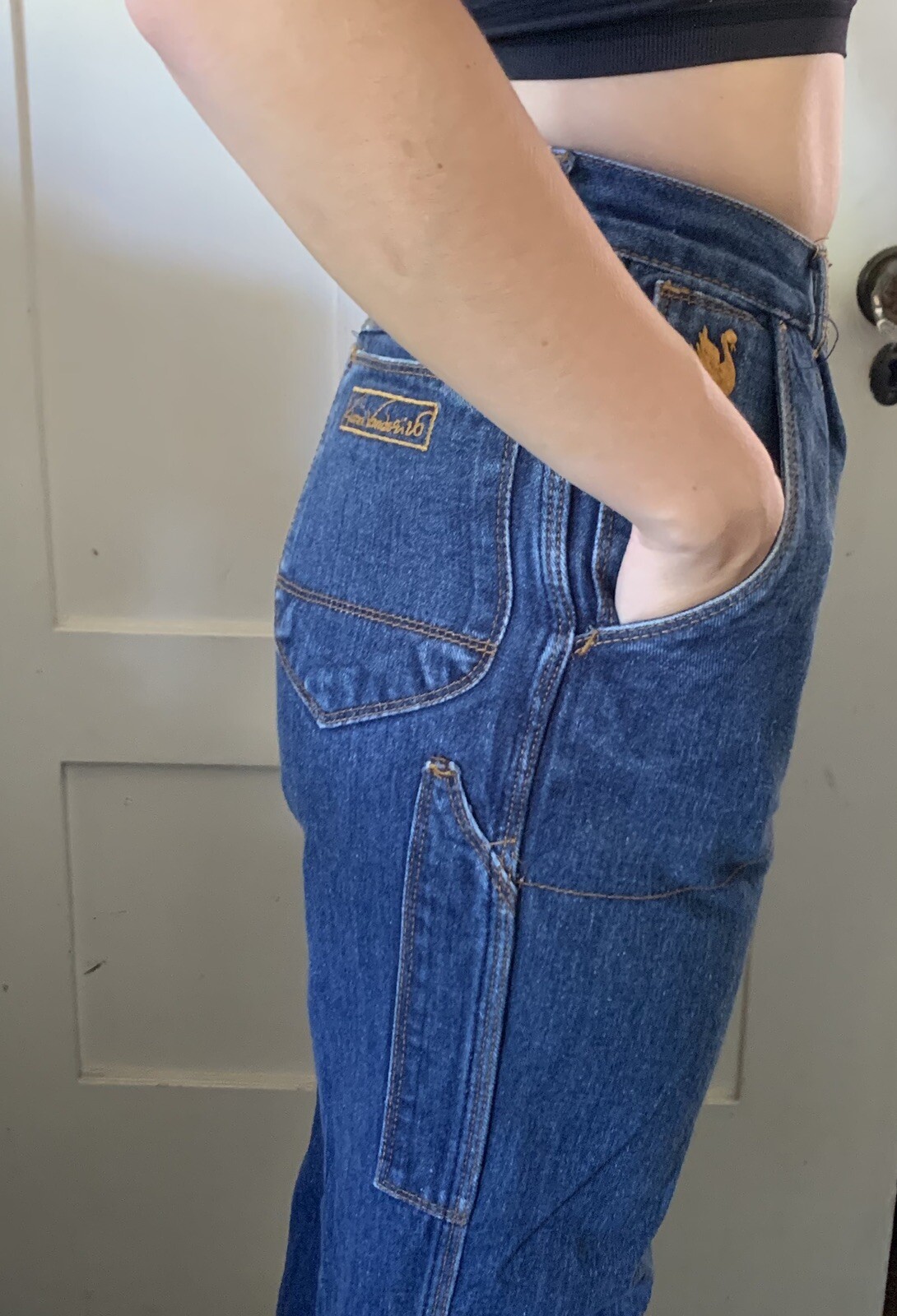 Vintage Gloria Vanderbilt Murjani Jeans PAINTER PANTS High Waist Juniors Size 3