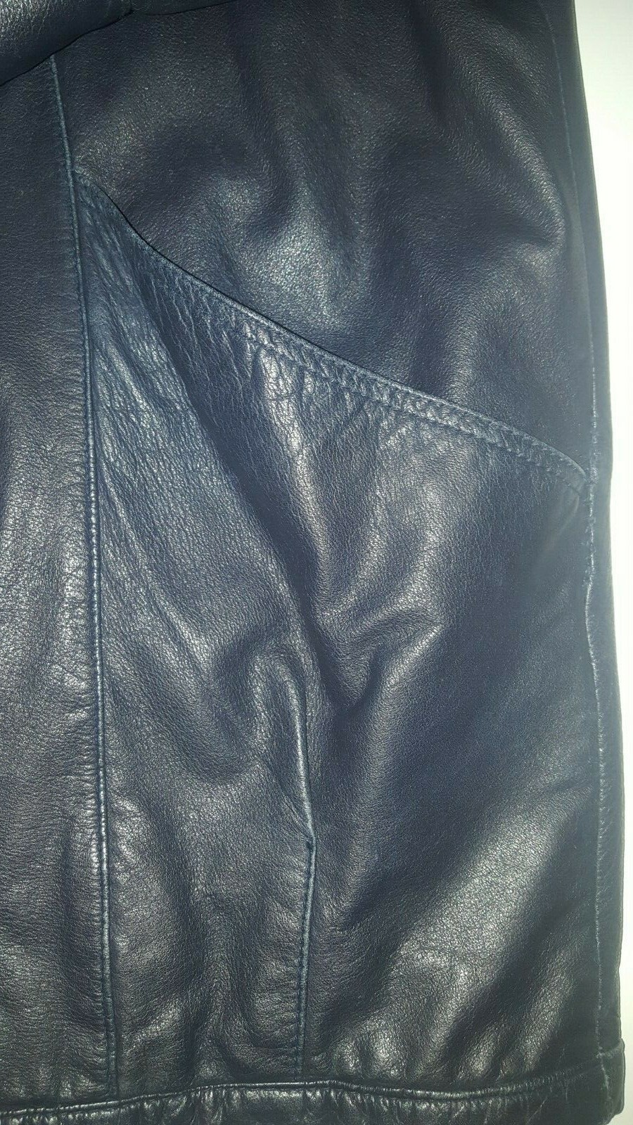 Pelle New York Milano 100% Soft Leather Womens Mid Length Coat