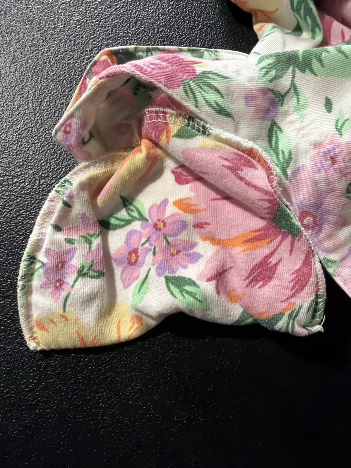 Pierre Cardin Top Ladies M Pink Orange Flower Print Shoulder Pads Vintage White