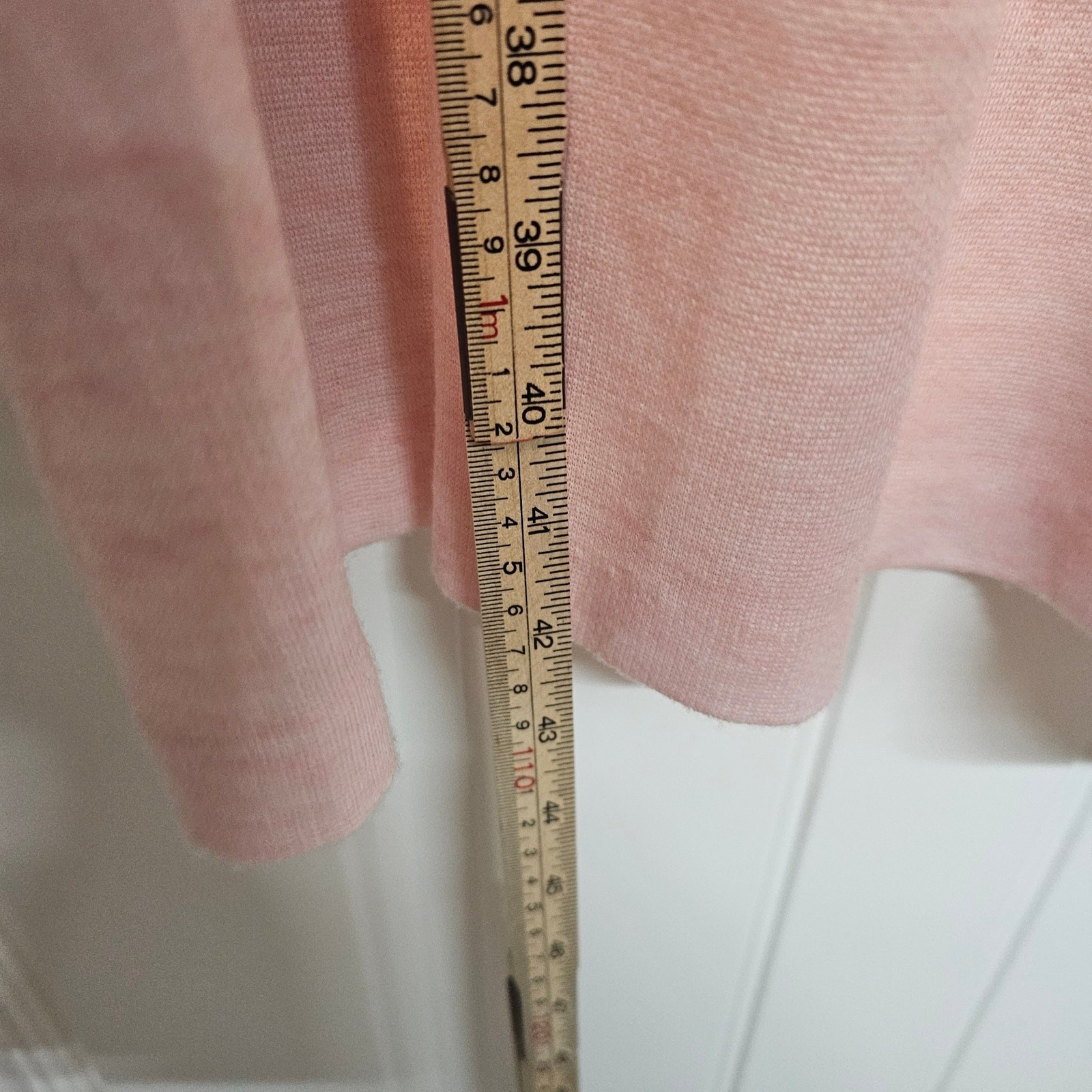 Vintage 80s Dress Size Medium Pink Light Knit Sweater Dress Midi Twee Neutral