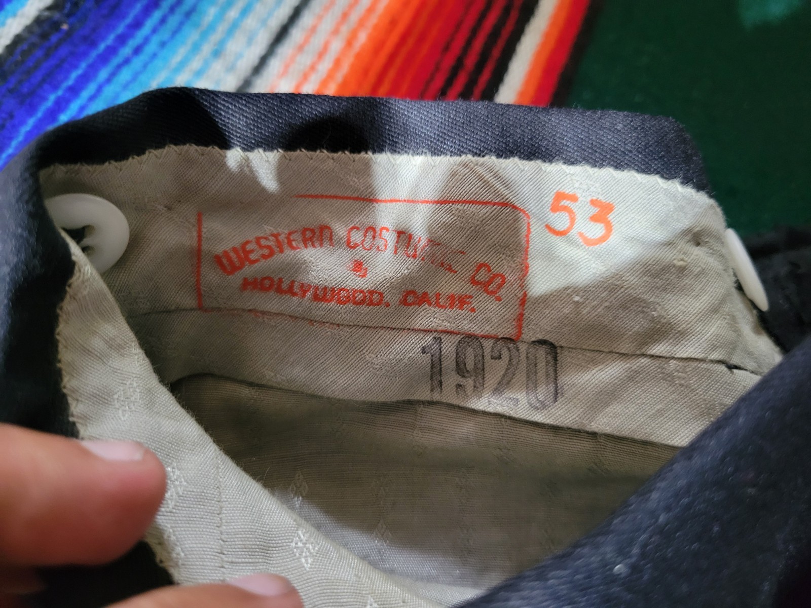 Vintage Western Costume Co. Hollywood Pants Name Stuart Size Waist 27 Inseam 28