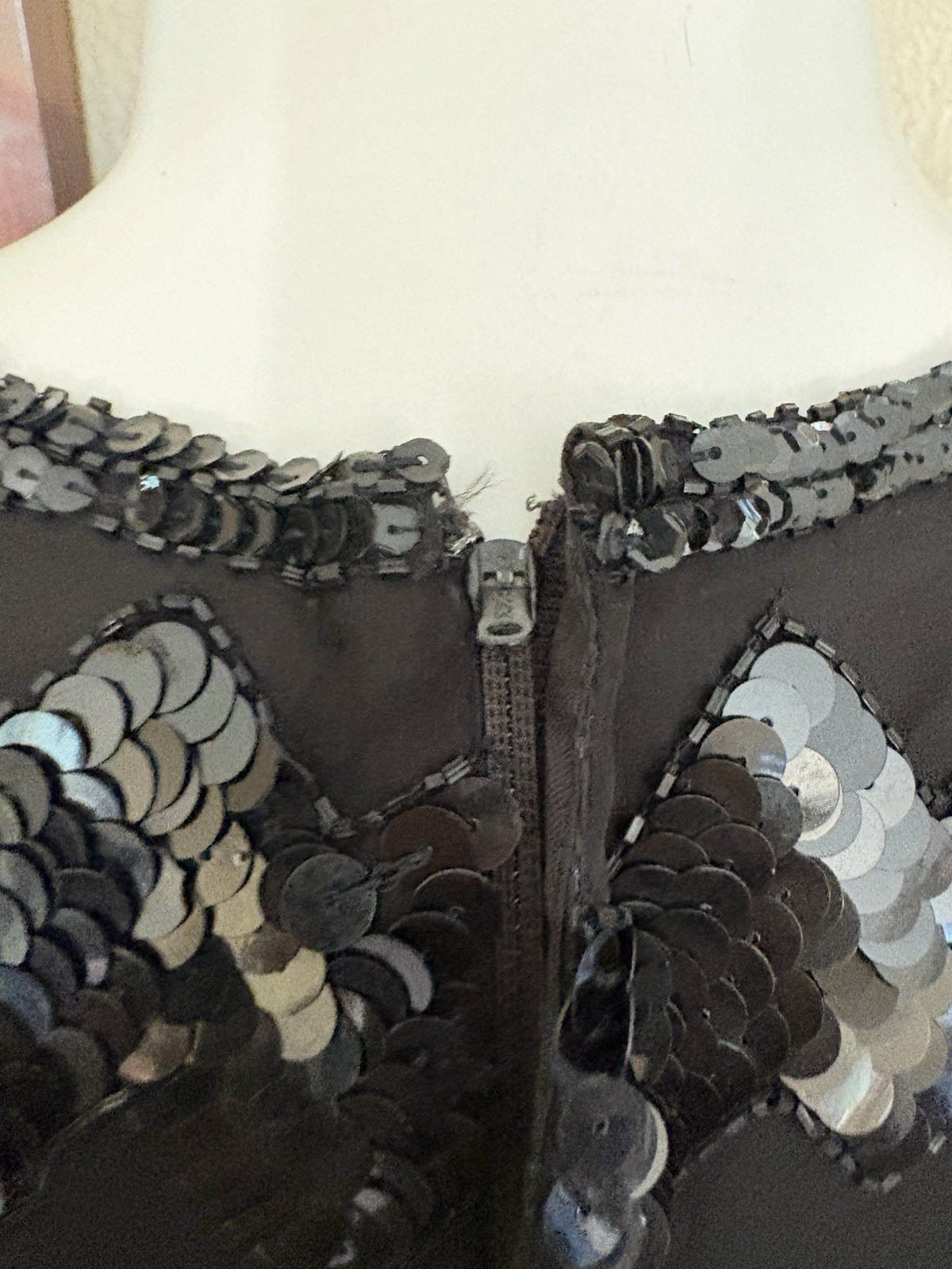 Stenay Vintage black Sequin Cocktail Dress (10) 100% Silk