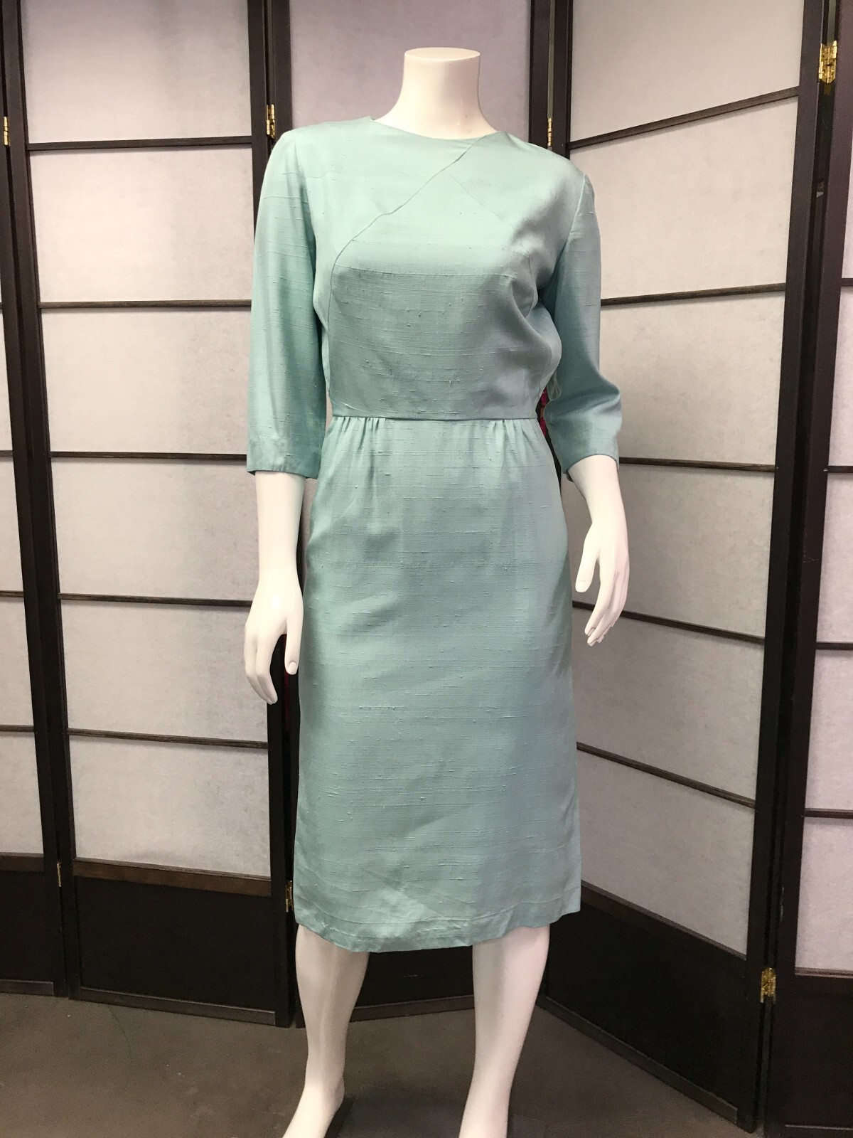 50s Vintage Jeanne Durell Designer Blue Dress, Rockabilly, Retro, Pin-Up, Cockta