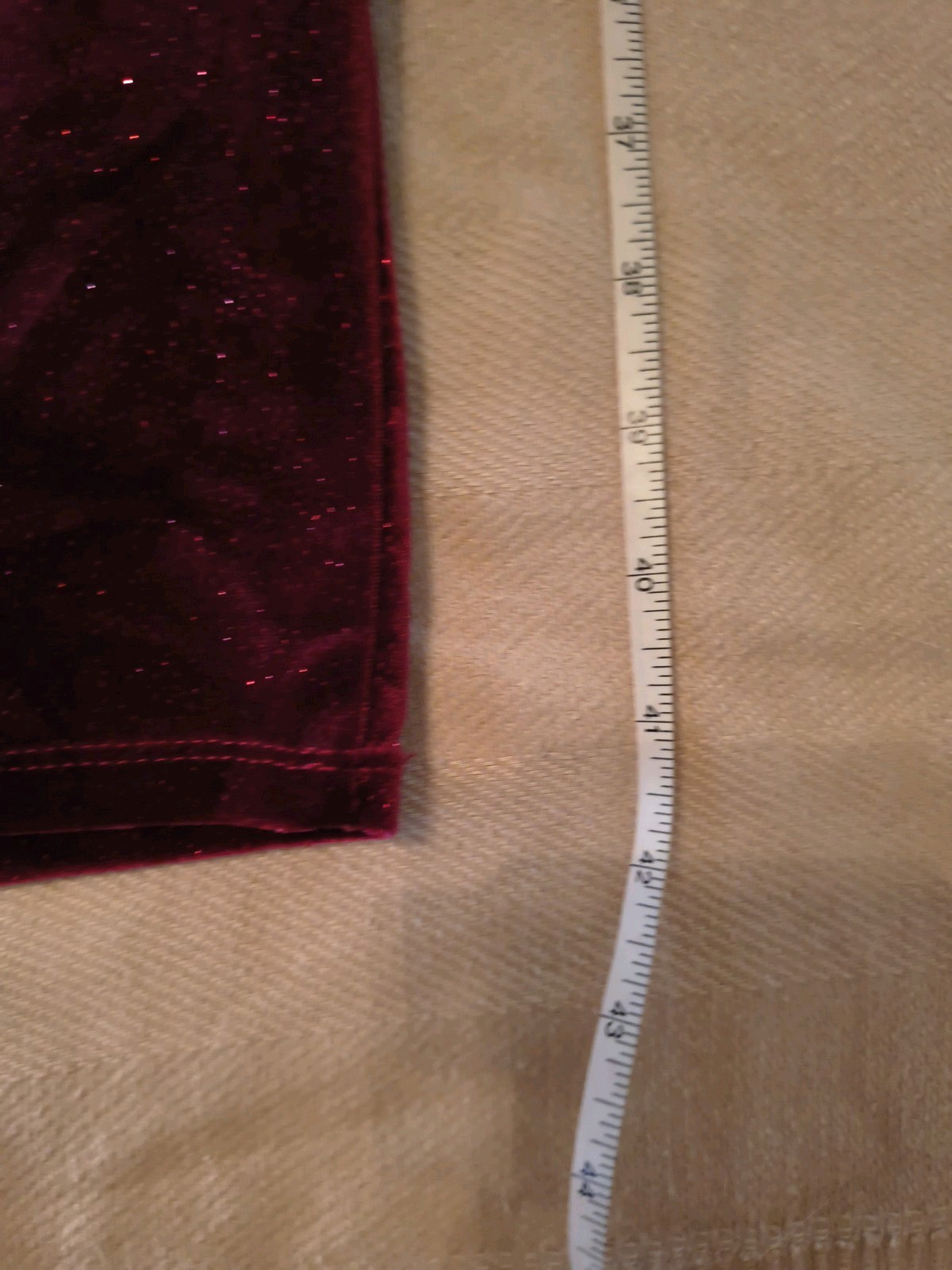 Sexy Vintage Velvet Red Dress Pencil Pinup Glam Sparkle Size L -Fits Like M -P22