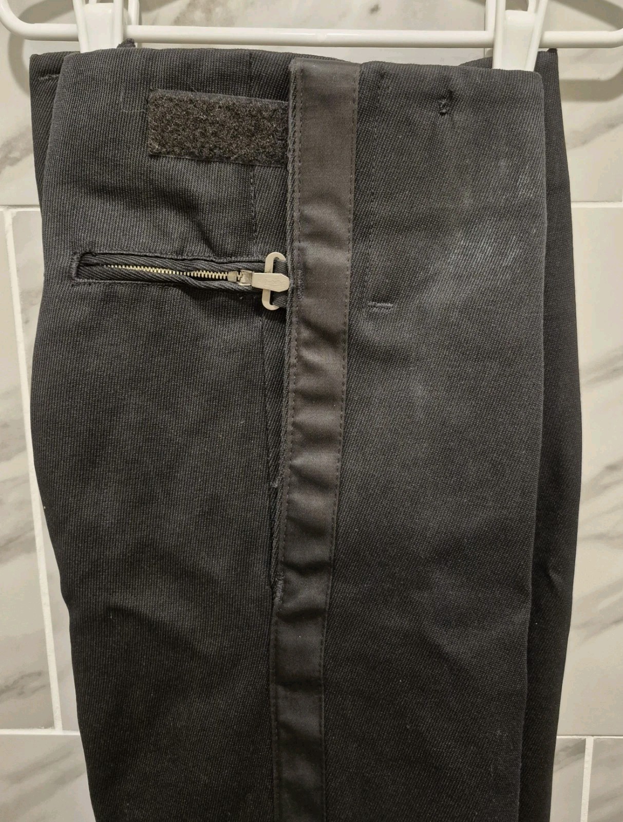Vintage 80s Black Marching Band Pants Size 1 Adjustable