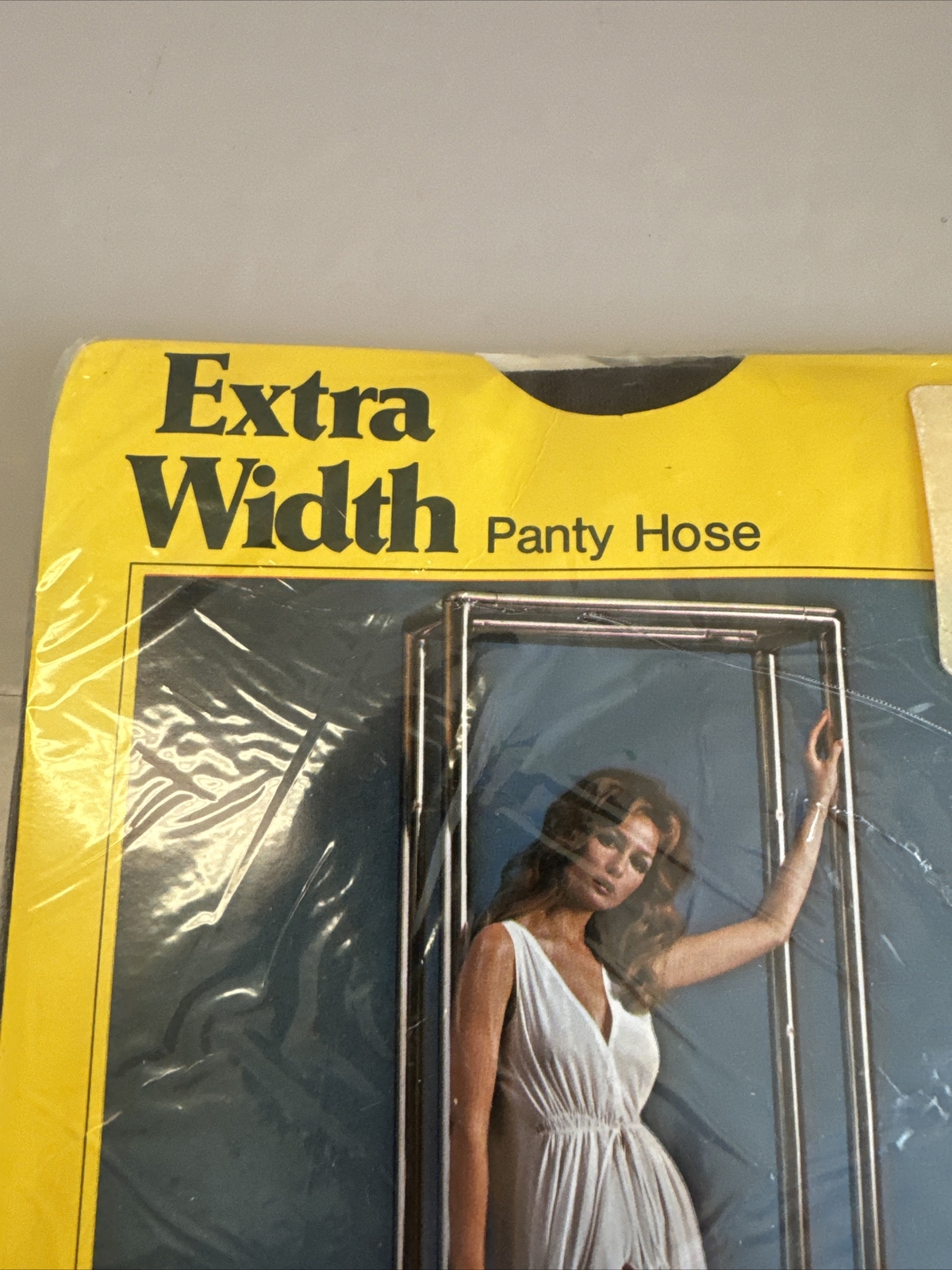 Vintage Extra Width Pantyhose Black Fits Hips 40″ -44″ Nylon USA