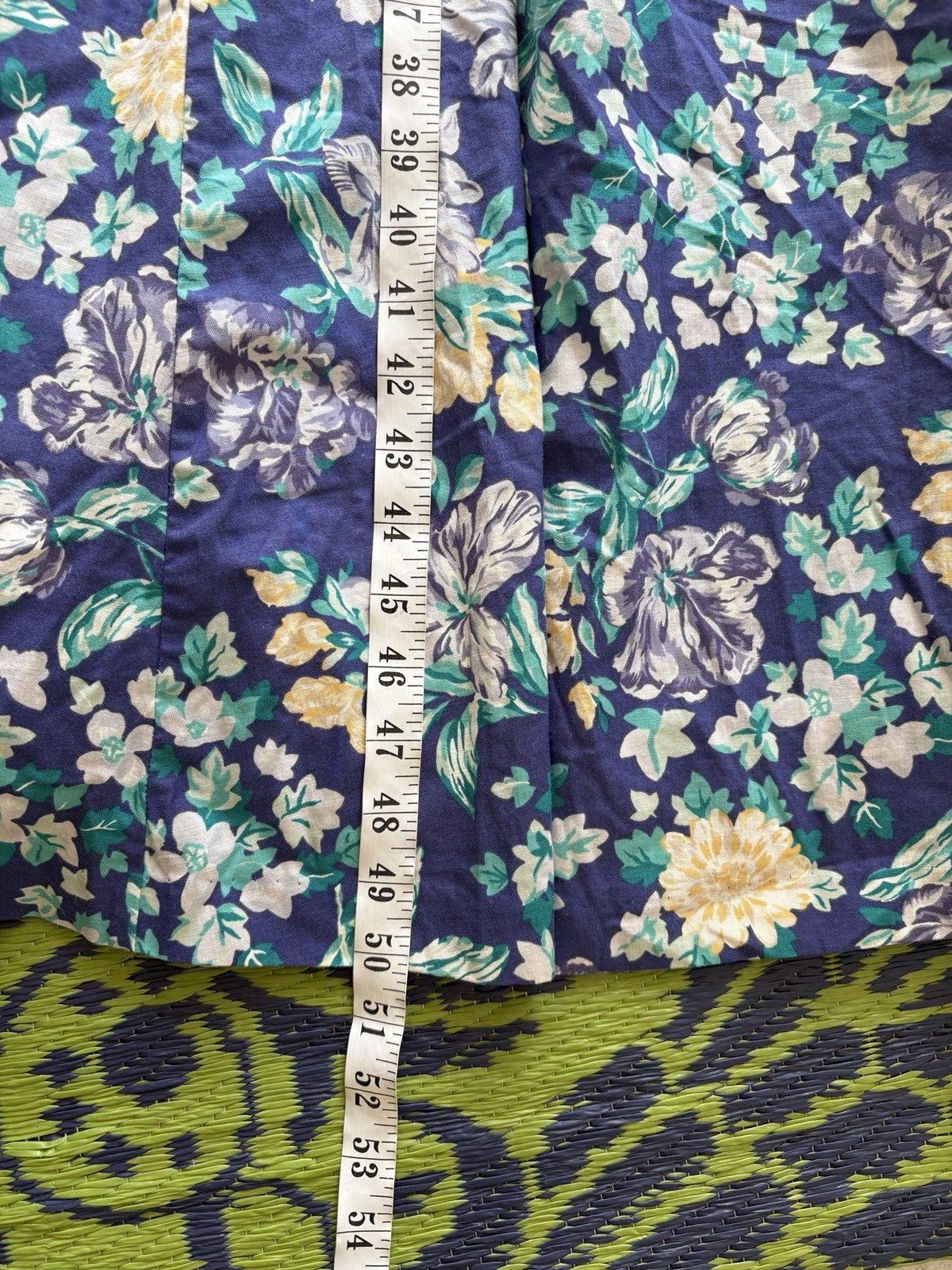 Laura Ashley Vintage Blue Floral Puff Sleeve Midi Dress UK 14 US 12 Cottagecore
