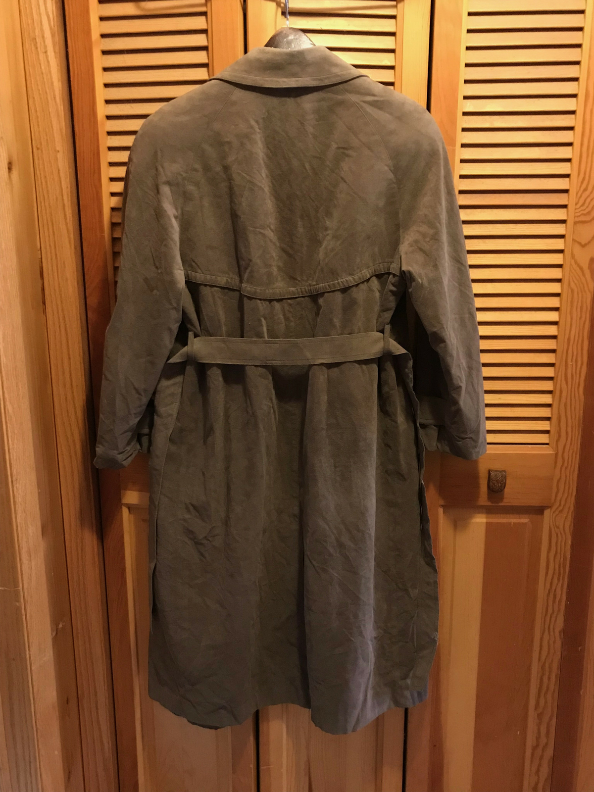 Vintage Count Romi LTD Ultra Suede Womans Double Breasted Trench Coat Sz 8 Brown