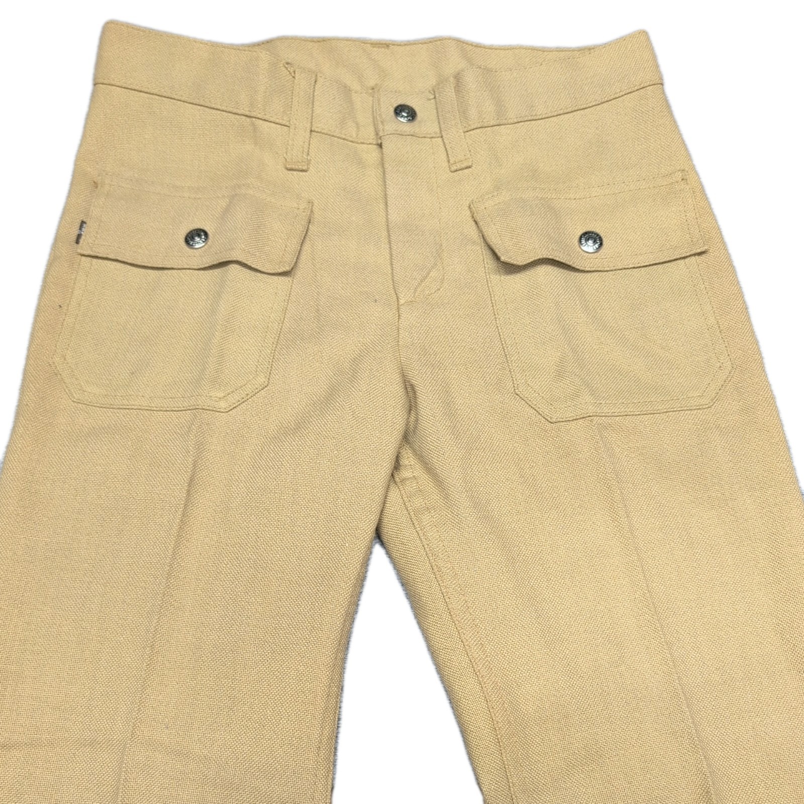 Levi’s For Gals Sta-Prest Cotton Canvas Slacks 28×32 Big E Bush Pants Bellbottom