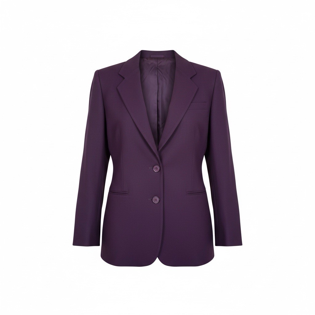LLbean Women’s Blazer Cashmere and Wool Size 8 Deep Purple