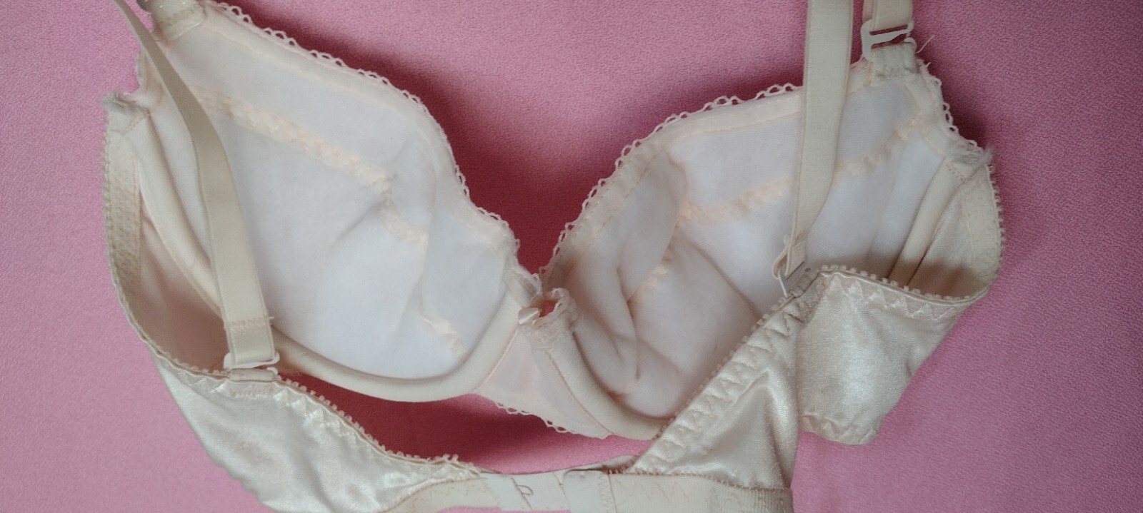 80’s vtg BACKLESS by SMOOTHIE BLUSH UW multiway FOAM PADDED bra 34B